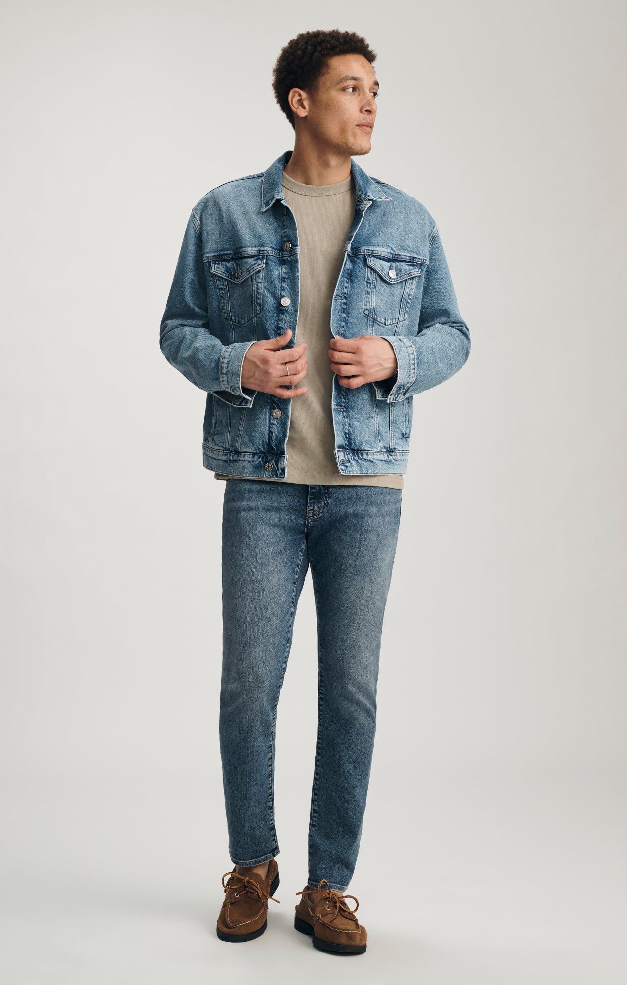 PEDRO DENIM JACKET IN LIGHT CLASSIC BLUE