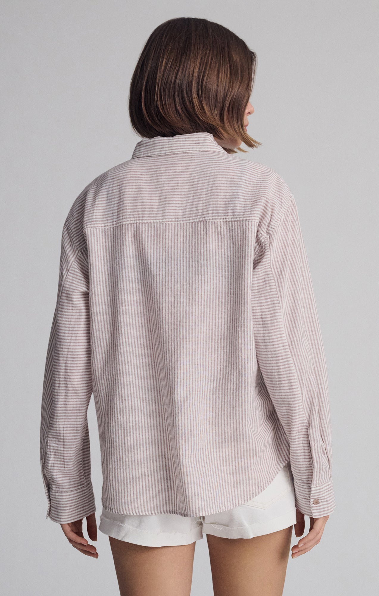 CASUAL BUTTON-UP SHIRT IN NUTMEG STRIPE - Mavi Jeans