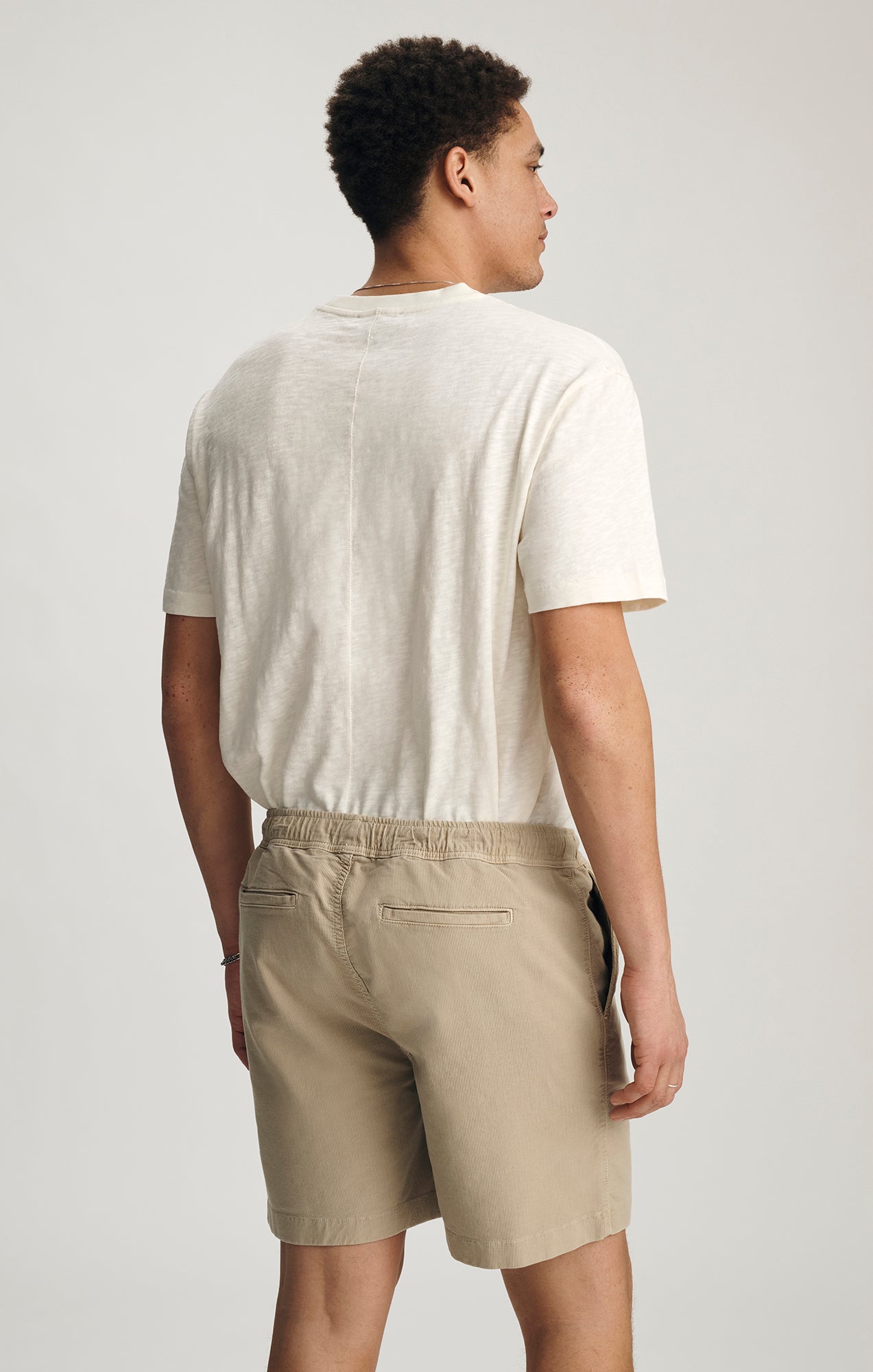 DRAWSTRING SHORTS IN FEATHER GRAY - Mavi Jeans