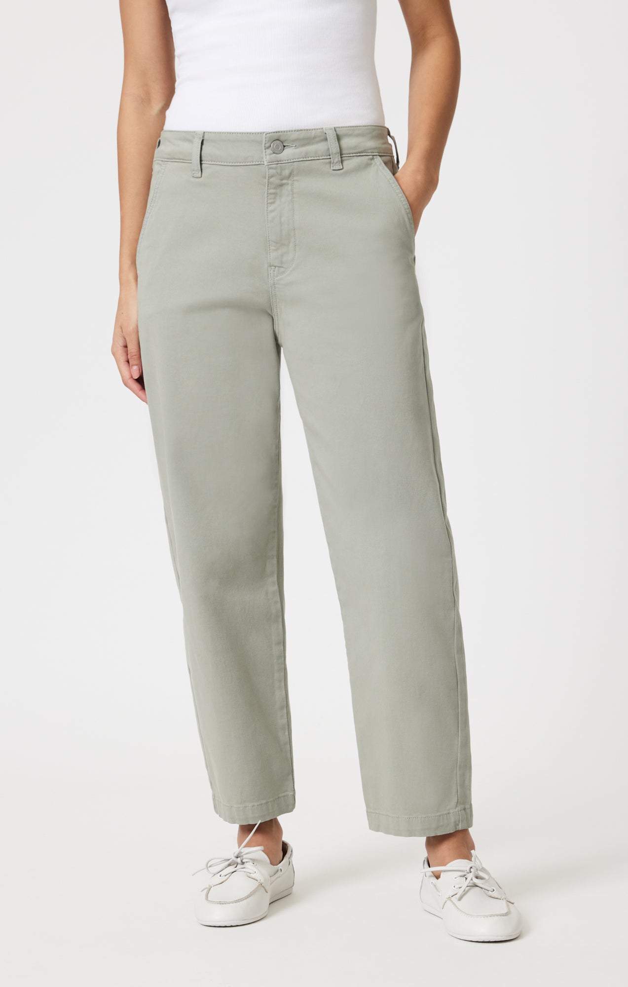 Mavi Women's Lauren Straight Chino In Lint Casual Twill – Mavi Canada