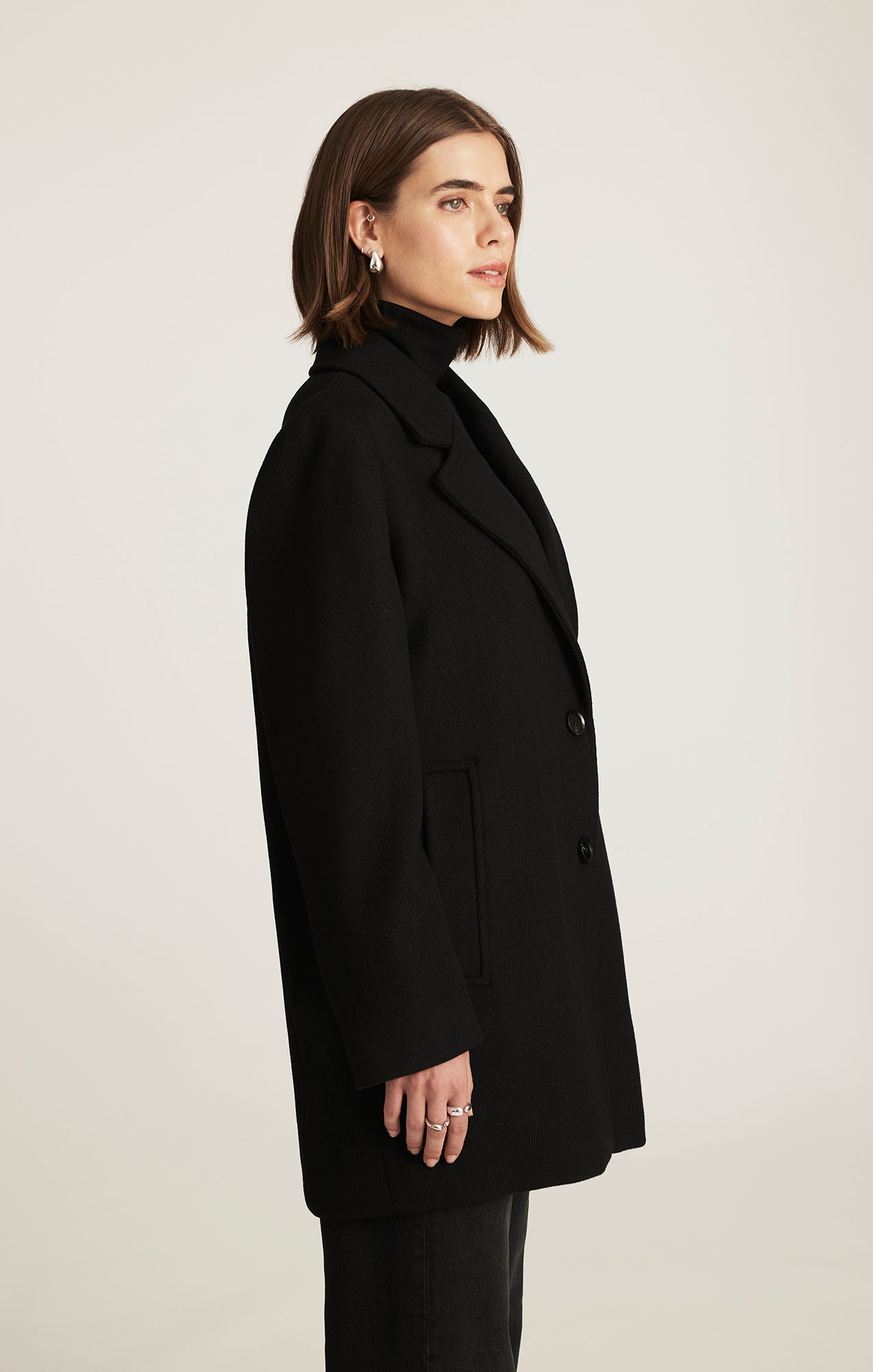 EDITION PEACOAT IN BLACK - Mavi Jeans