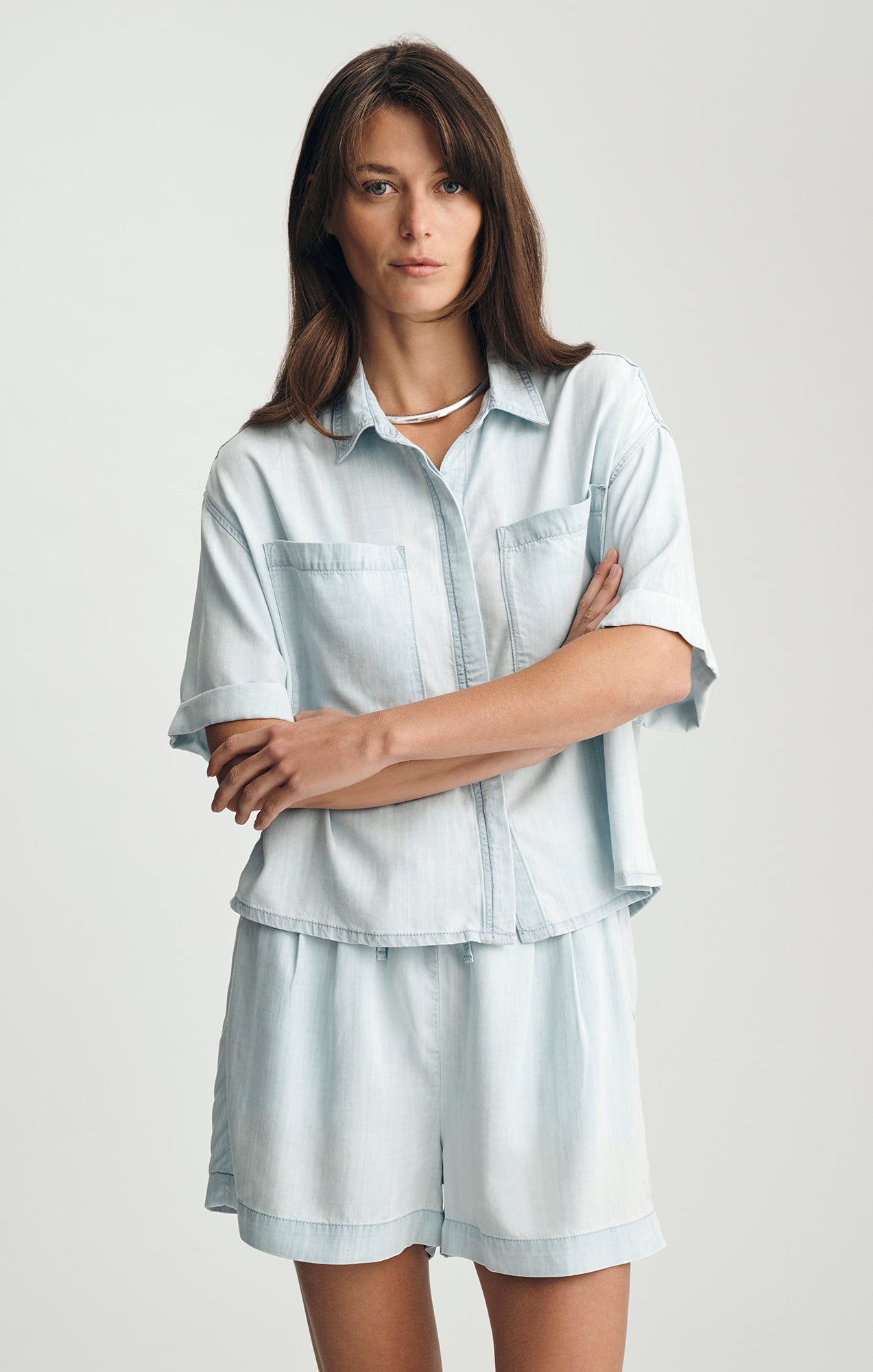 BLAIR DENIM SHIRT IN LIGHT BLUE MAVITERRENEAN - Mavi Jeans