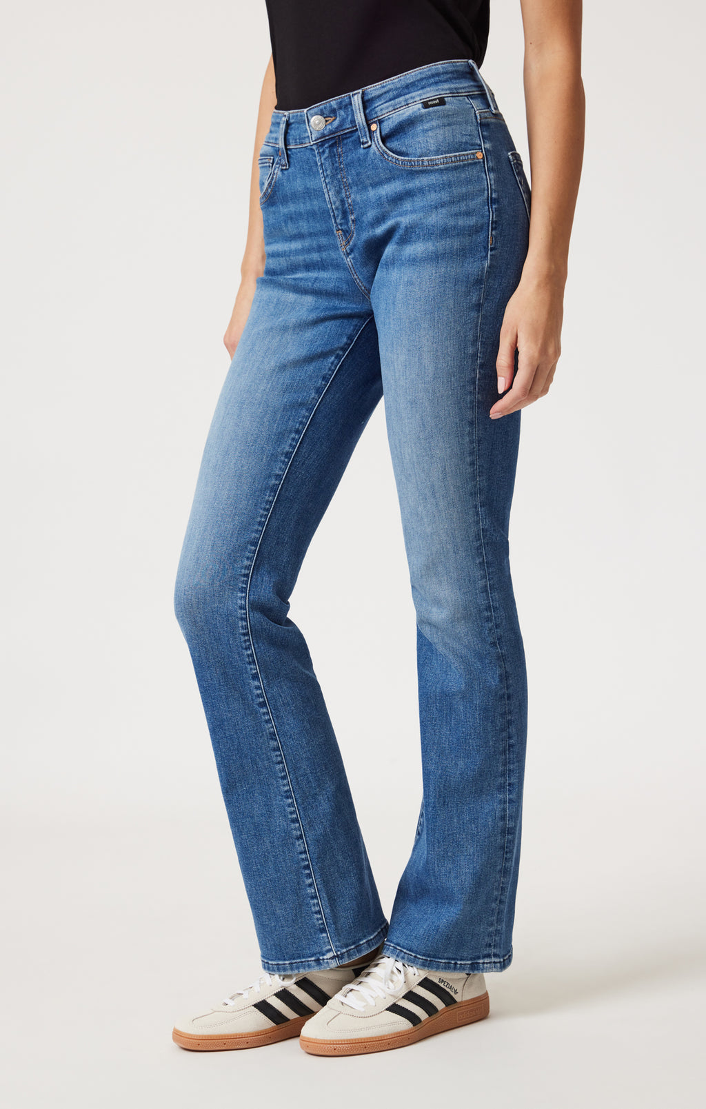 MOLLY BOOTCUT IN MID BRUSHED FLEX BLUE - Mavi Jeans