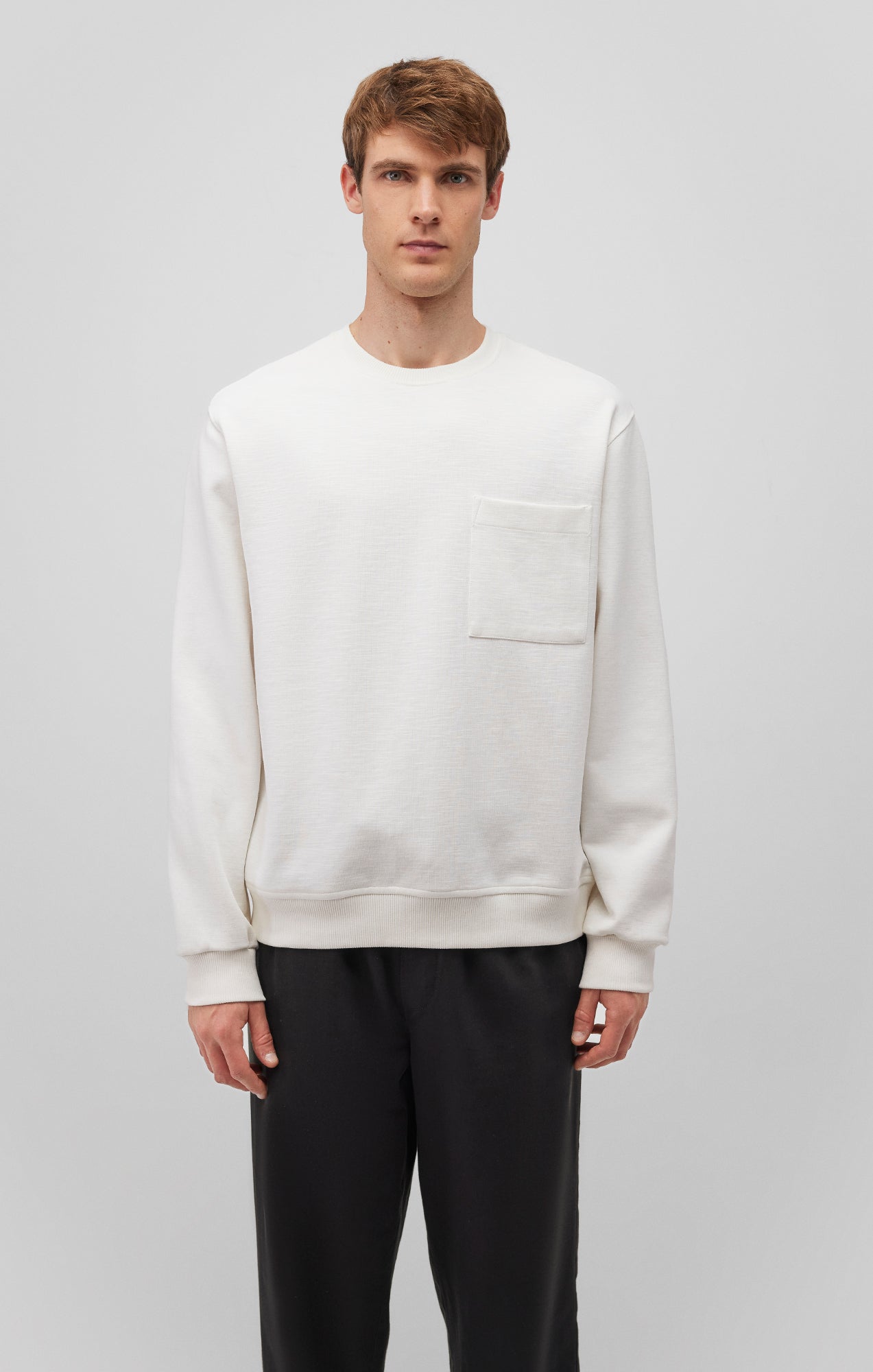 ONE POCKET SWEATSHIRT IN ANTIQUE WHITE - Mavi Jeans