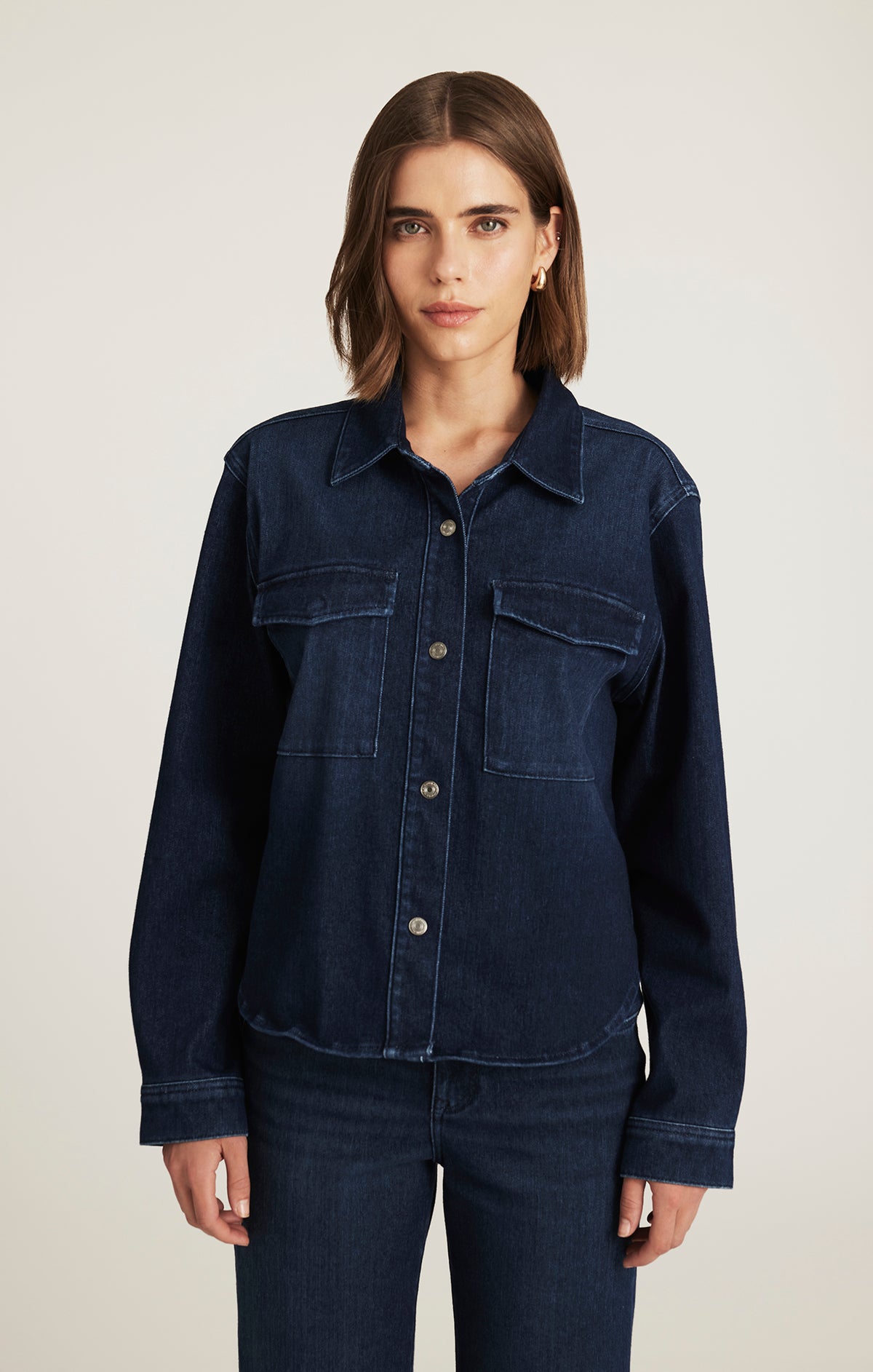 TIA DENIM SHIRT IN DARK BLUE MOVE - Mavi Jeans