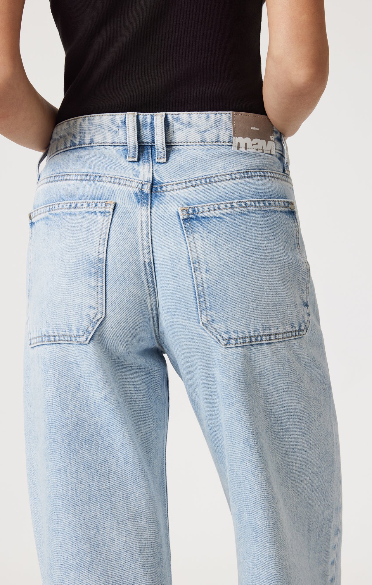 CATALINA STRAIGHT LEG UTILITY IN BLEACHED WELL BLUE - Mavi Jeans