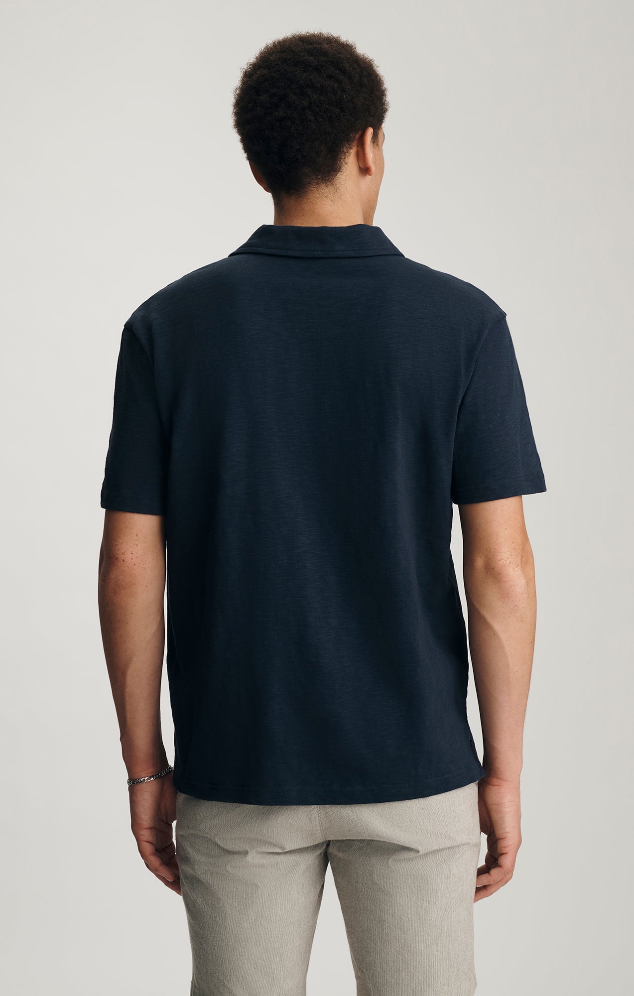 SLUB POLO T-SHIRT IN TOTAL ECLIPSE - Mavi Jeans