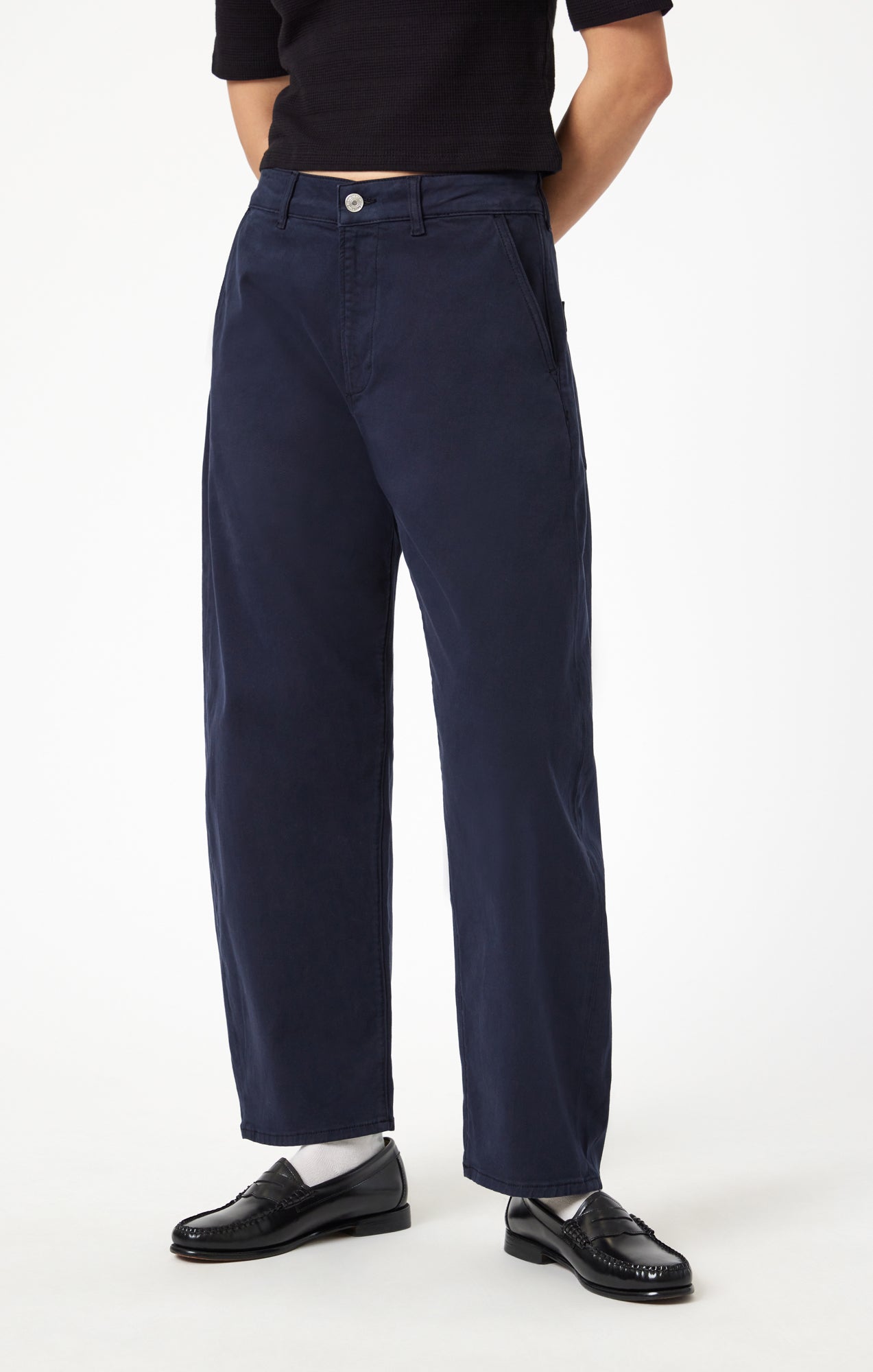 LENORA BARREL CHINO IN MIDNIGHT CASUAL TWILL - Mavi Jeans