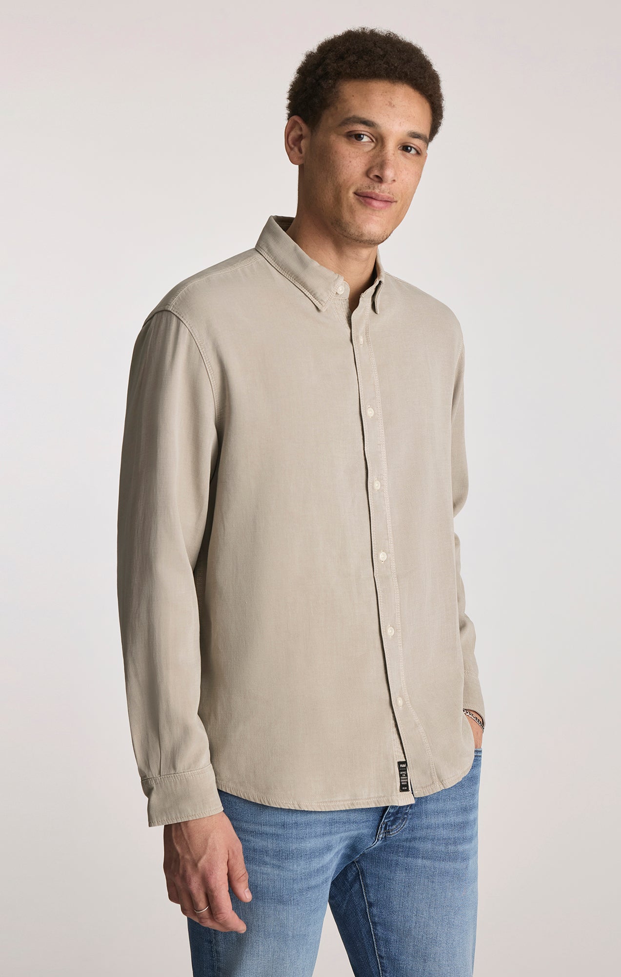 TENCEL BUTTON-UP SHIRT IN ELM - Mavi Jeans