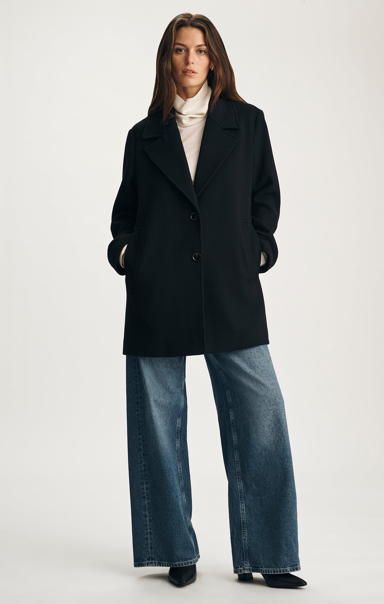 EDITION PEACOAT IN BLACK