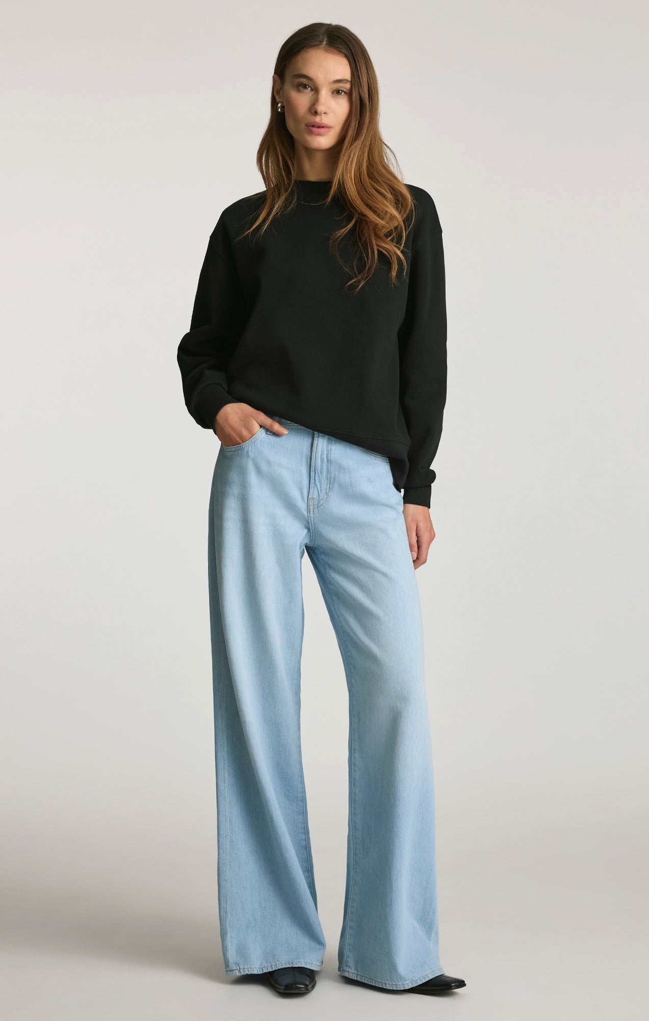 JOY WIDE LEG IN LIGHT LINEN DENIM