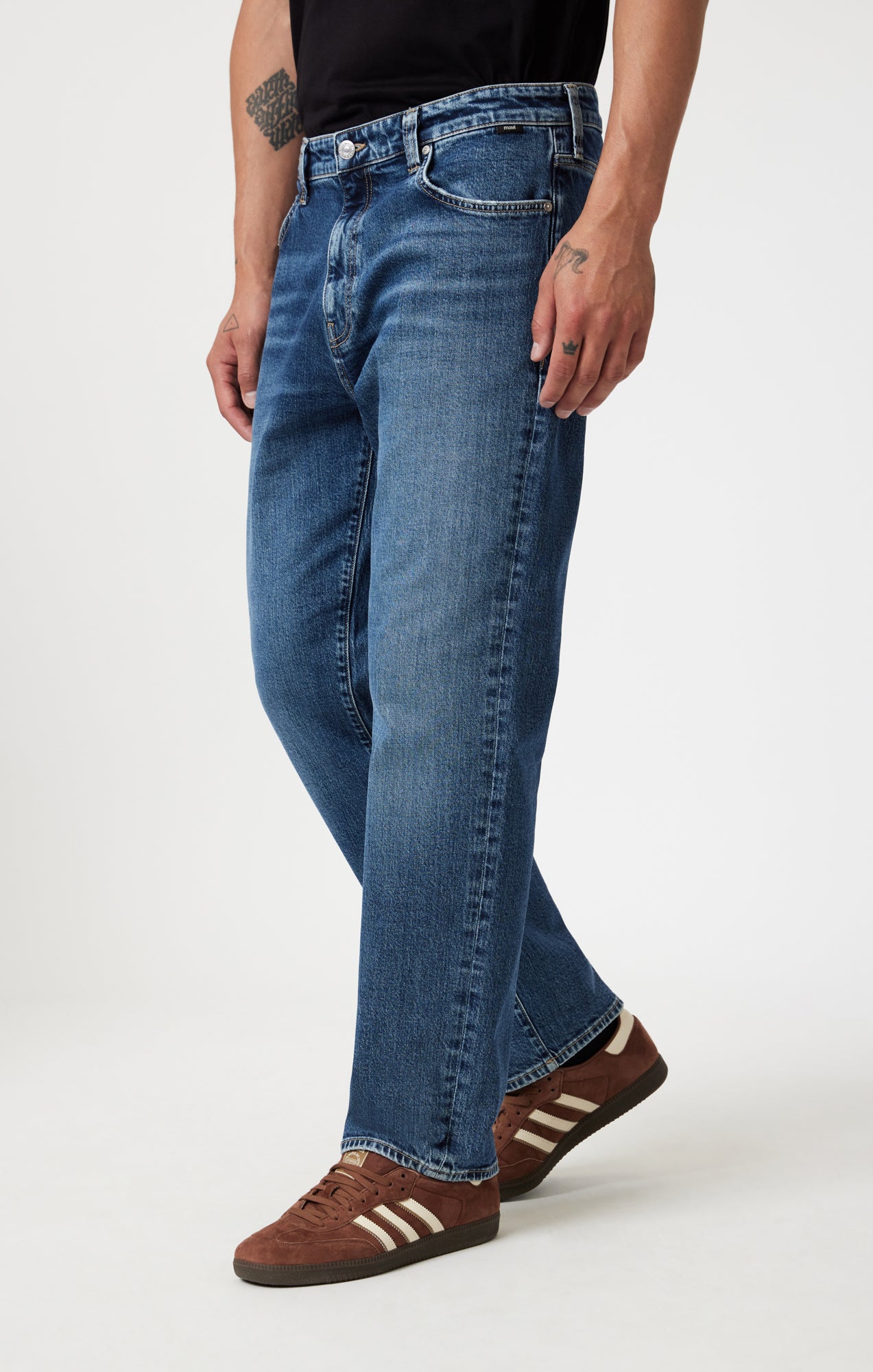 MARCEL LOOSE STRAIGHT LEG IN MID BRUSHED CLASSIC BLUE - Mavi Jeans