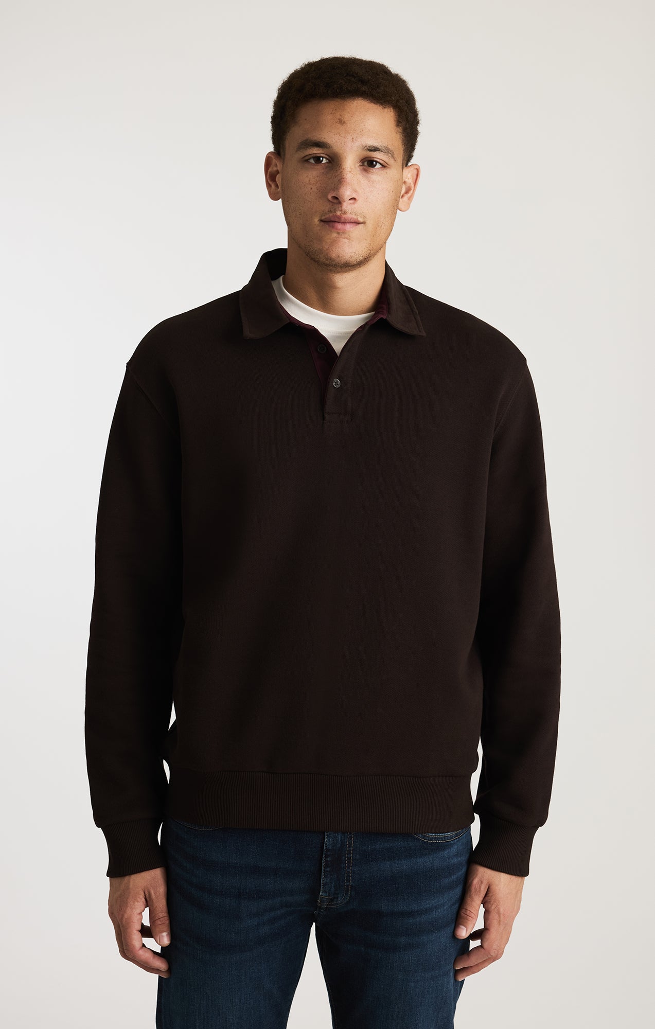 EDITION WOOL POLO SWEATER IN GANACHE - Mavi Jeans