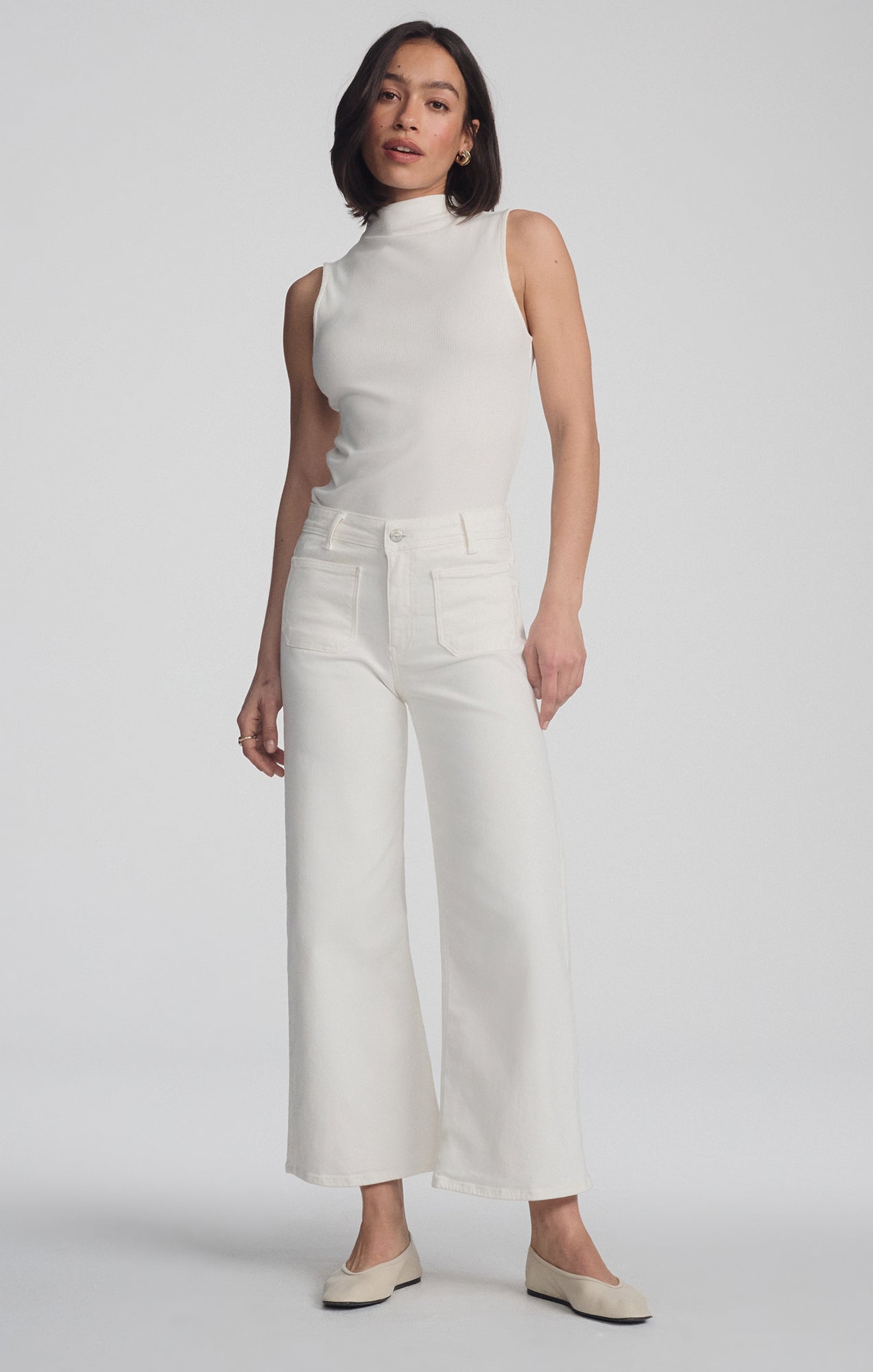 PALOMA MARINE WIDE LEG IN WHITE FLEX BLUE - Mavi Jeans