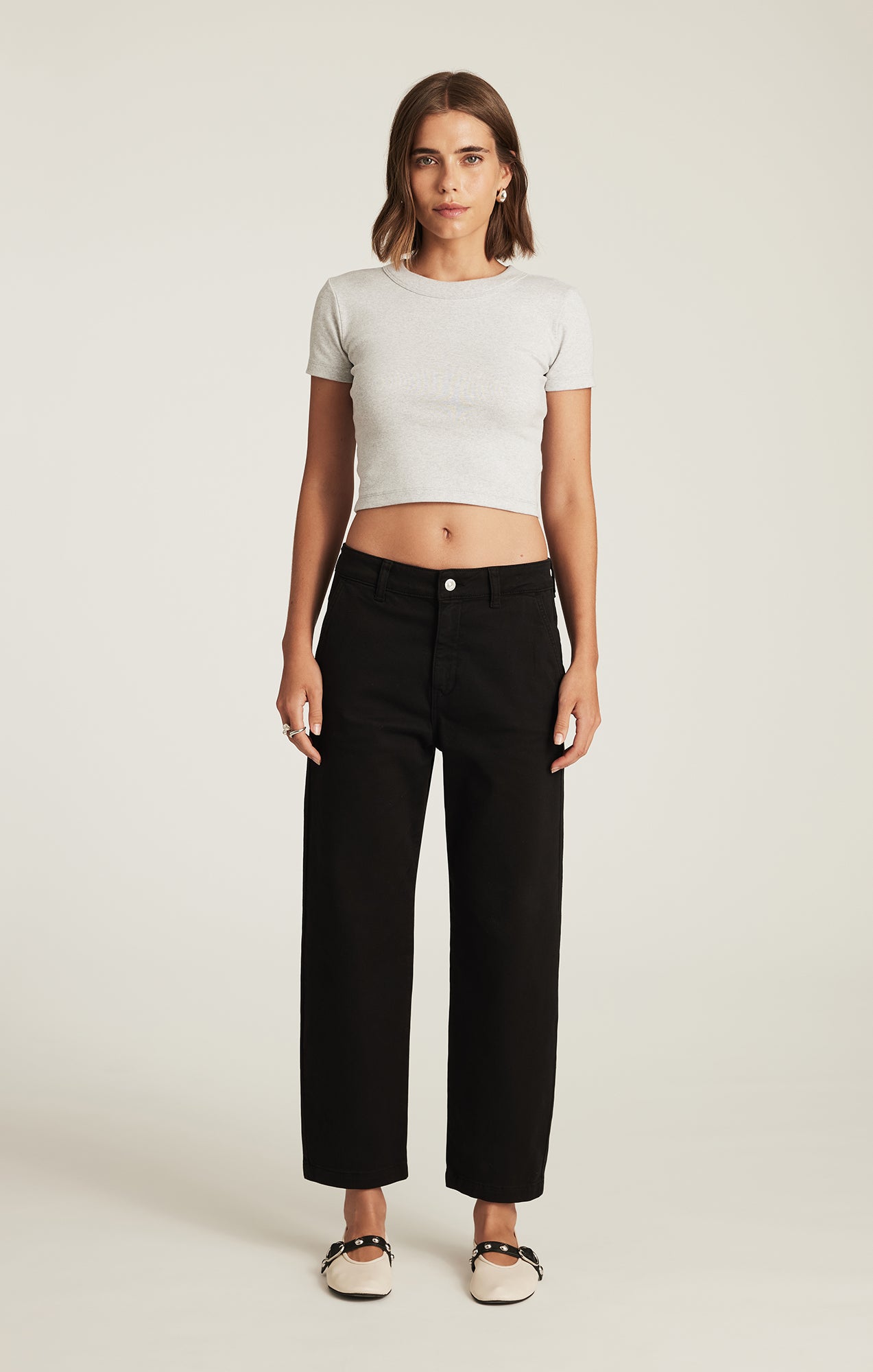 LAUREN STRAIGHT CHINO IN BLACK CASUAL TWILL - Mavi Jeans