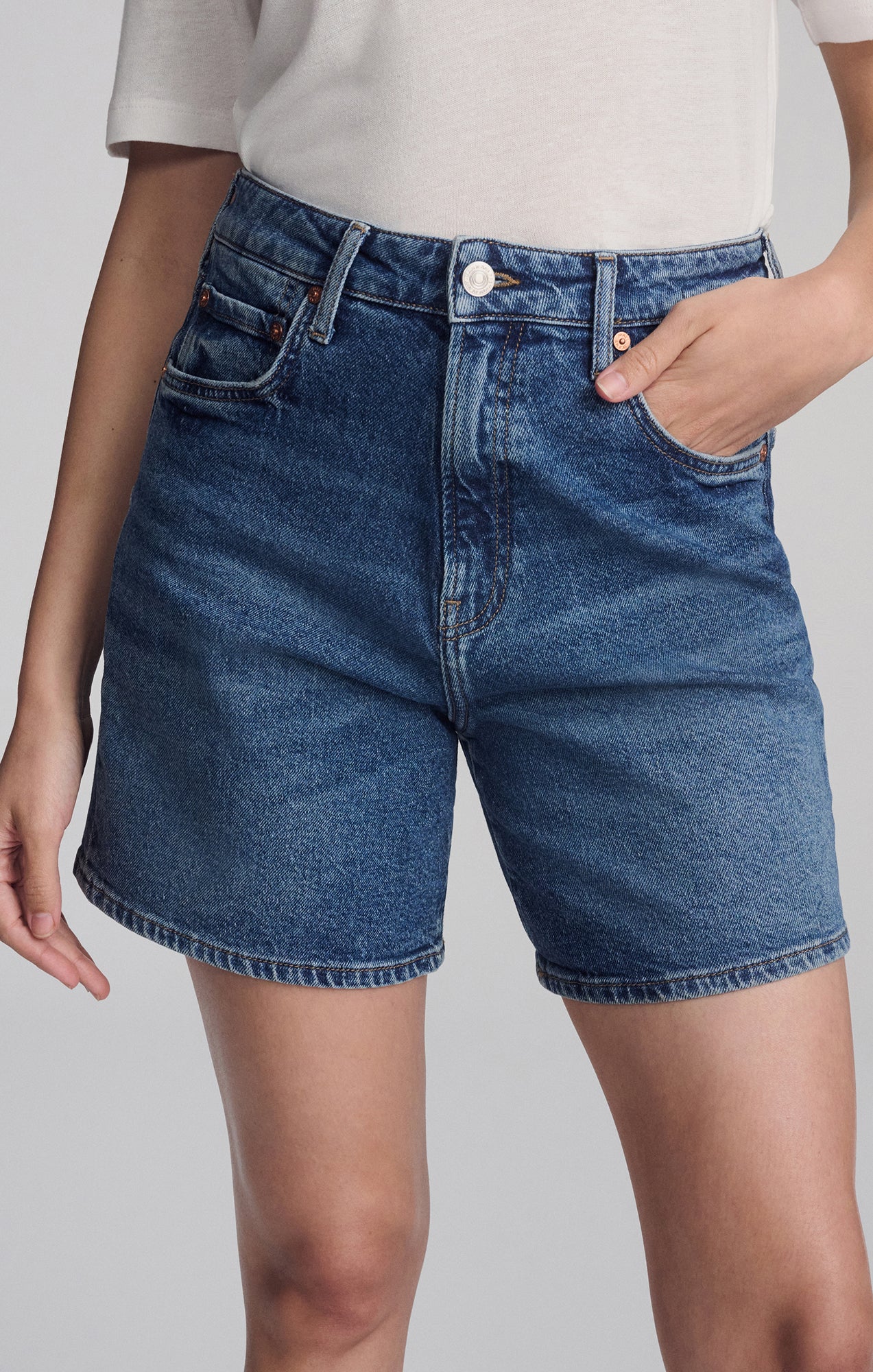 HEIDI LONG SHORTS IN DARK 90'S - Mavi Jeans