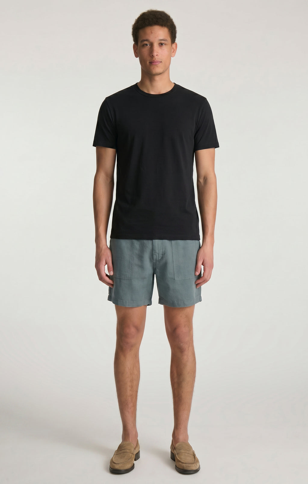 DAXON SHORTS IN TEAL LINEN - Mavi Jeans