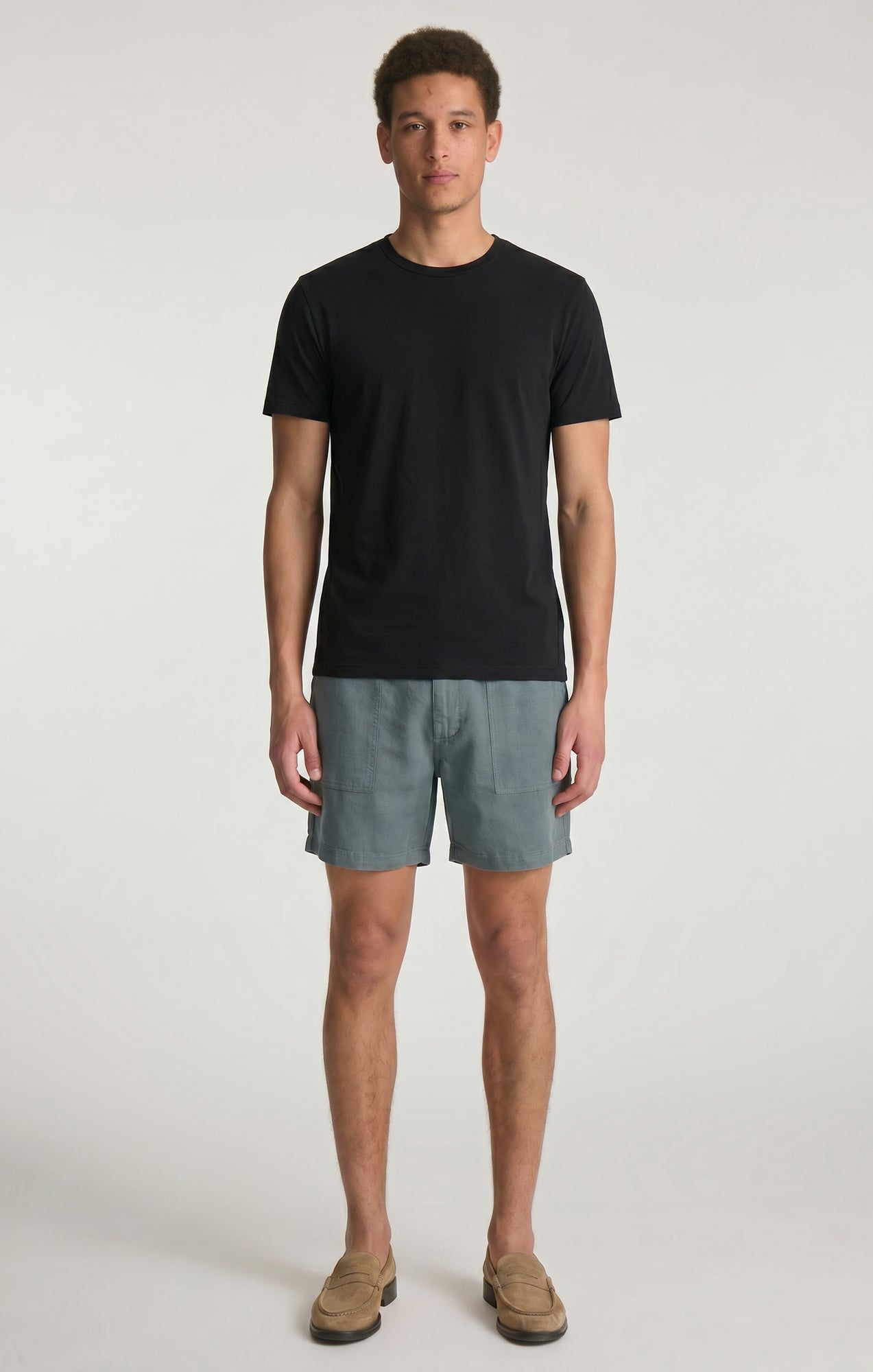 DAXON SHORTS IN TEAL LINEN - Mavi Jeans