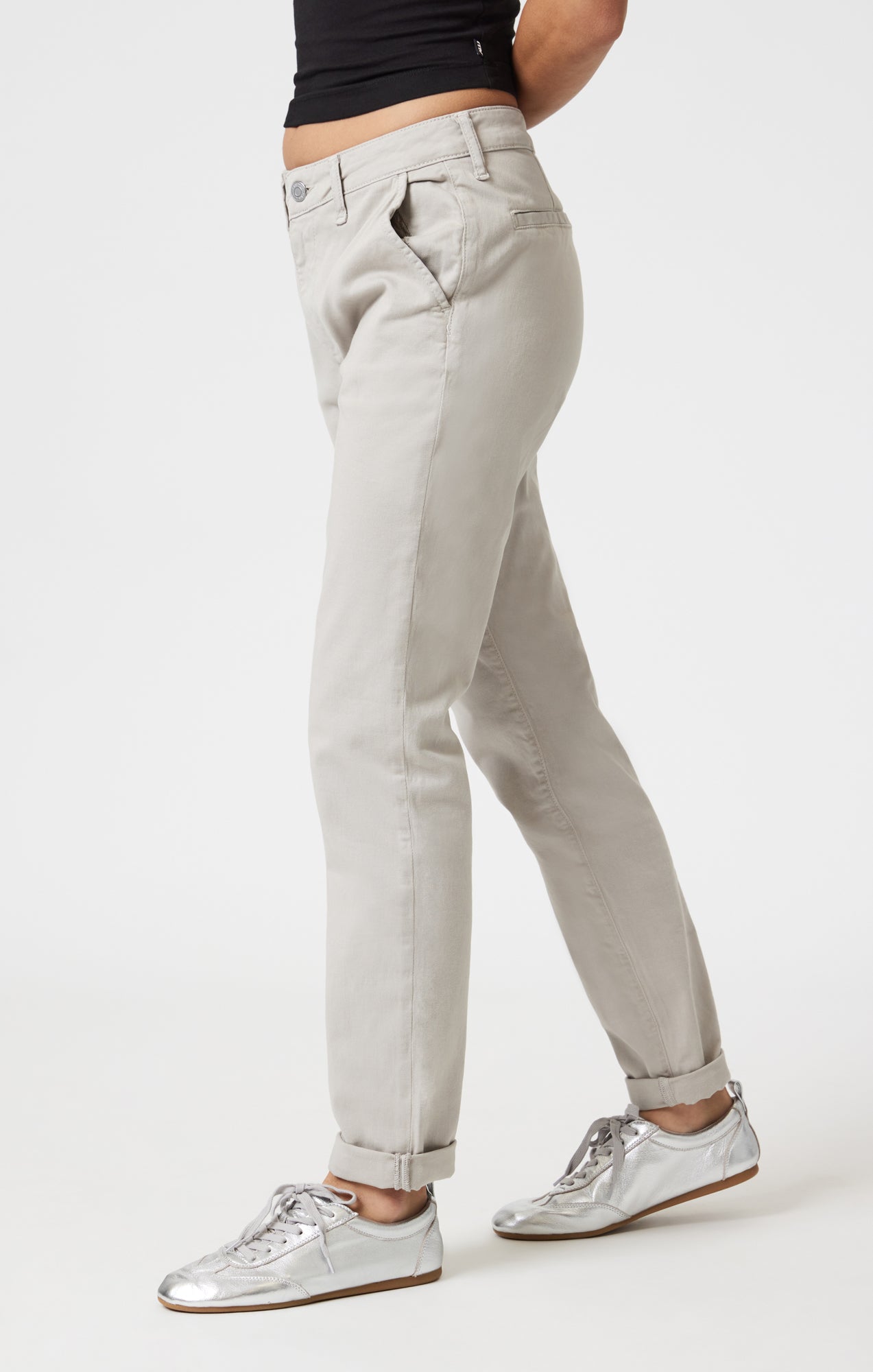 KATHLEEN SLIM BOYFRIEND CHINO IN MERCURY CASUAL TWILL - Mavi Jeans