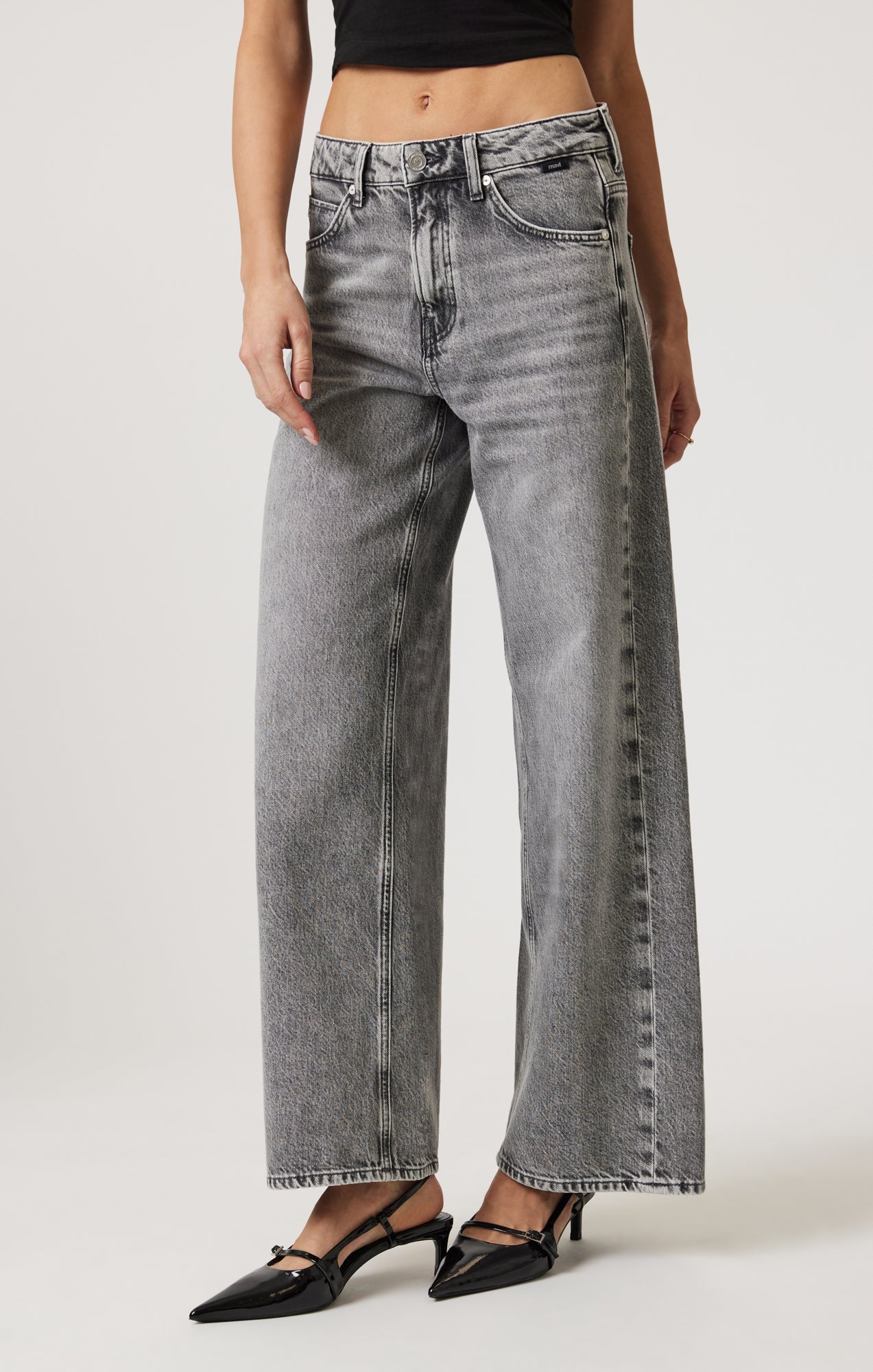 SIENA WIDE LEG IN LIGHT SMOKE DENIM - Mavi Jeans