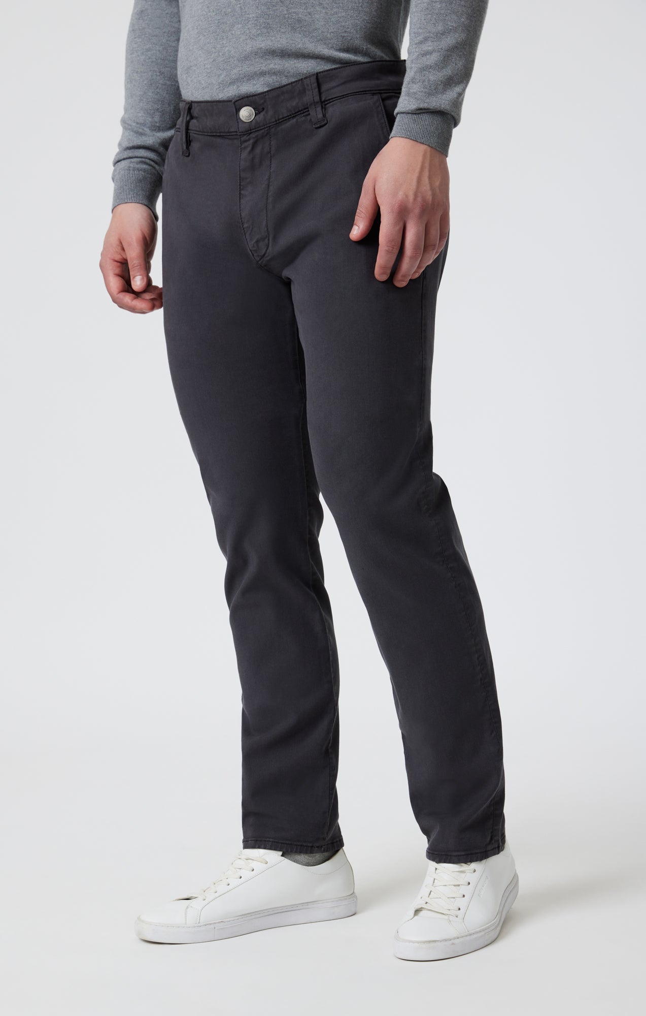 MILTON SLIM STRAIGHT CHINO IN ASH LUXE TWILL - Mavi Jeans