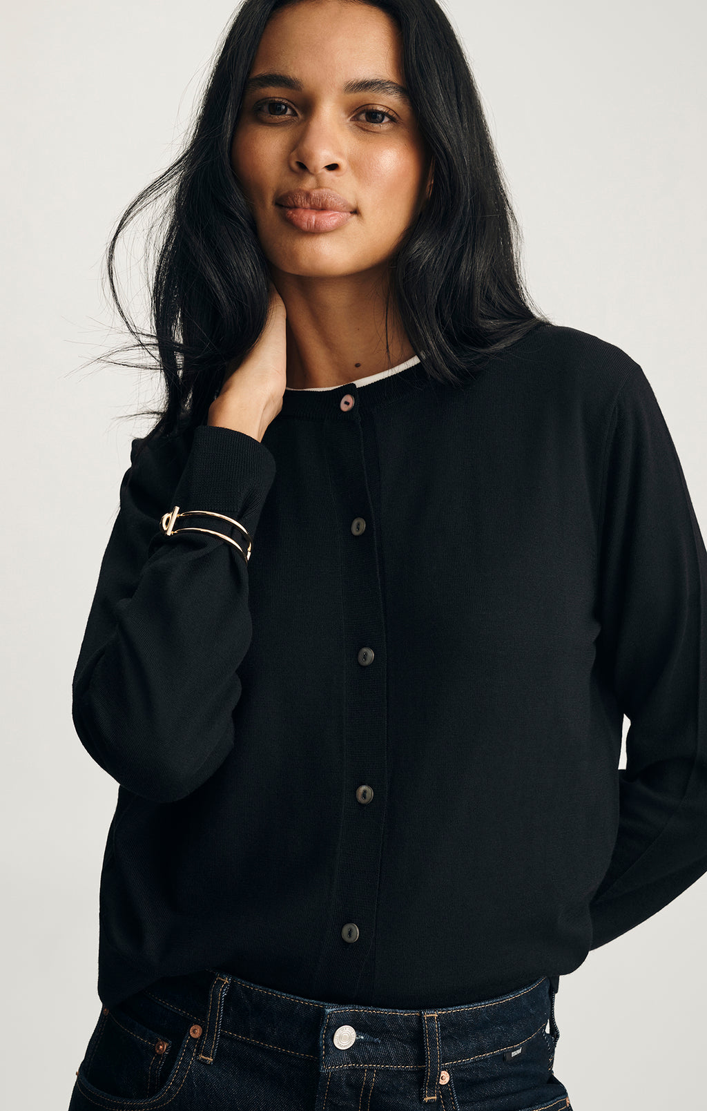 EDITION WOOL CARDIGAN IN BLACK
