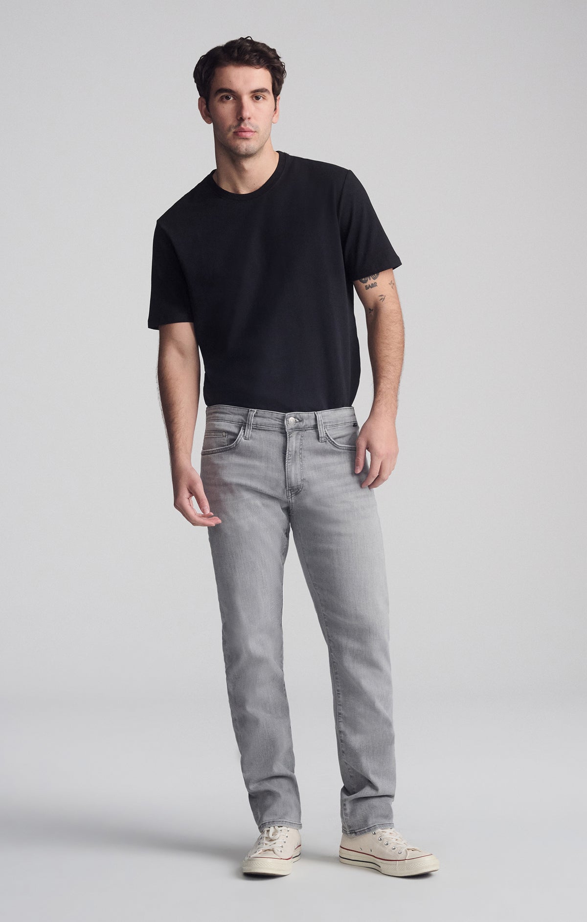MARCUS SLIM STRAIGHT LEG IN ICE GREY FEATHER BLUE - Mavi Jeans