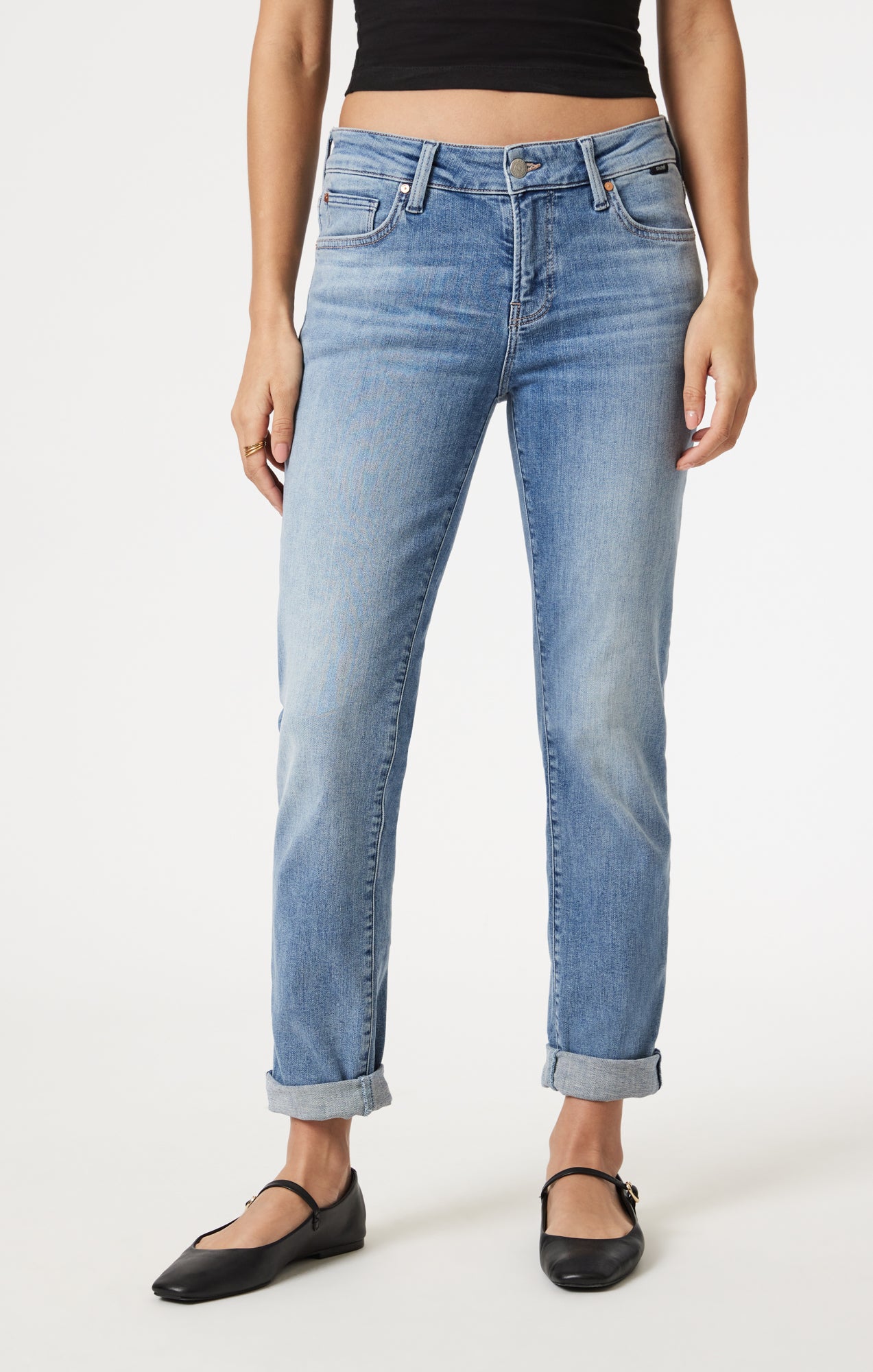 EMMA SLIM BOYFRIEND IN LIGHT BRUSHED FLEX BLUE - Mavi Jeans