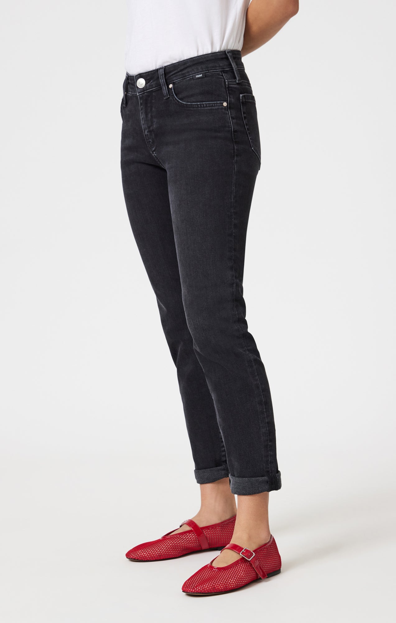 EMMA SLIM BOYFRIEND IN DARK SMOKE TRIBECA - Mavi Jeans
