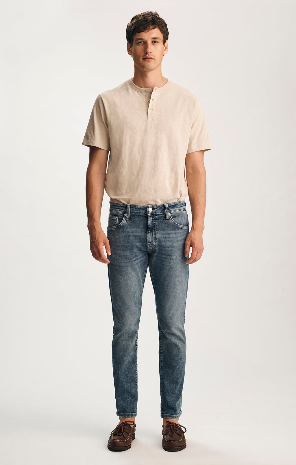 JAKE SLIM LEG JEANS IN DARK USED BRUSHED CLASSIC VINTAGE - Mavi Jeans