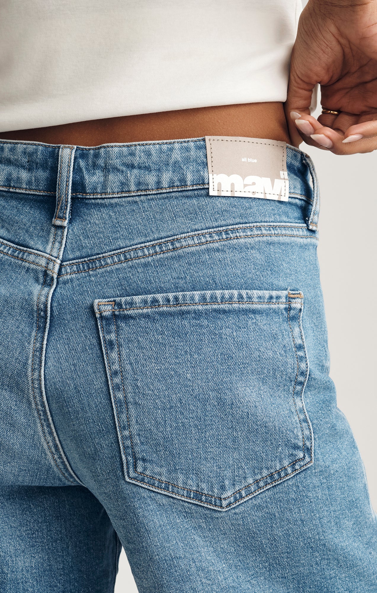 HEIDI LONG SHORTS IN LIGHT BRUSHED CLASSIC BLUE