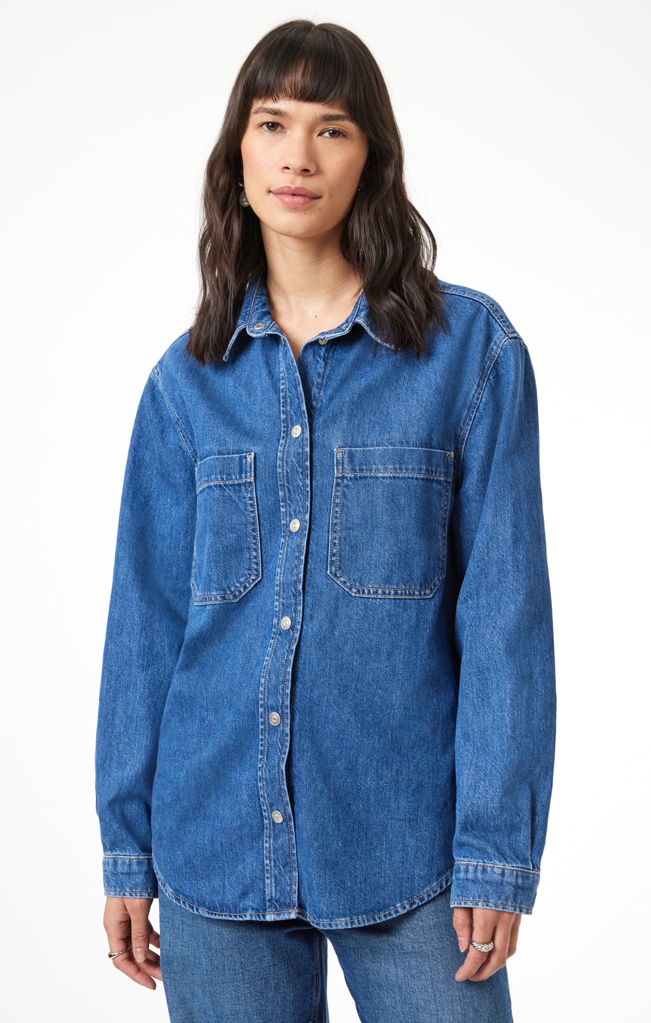 ALESTA DENIM SHIRT IN DARK CLASSIC BLUE - Mavi Jeans