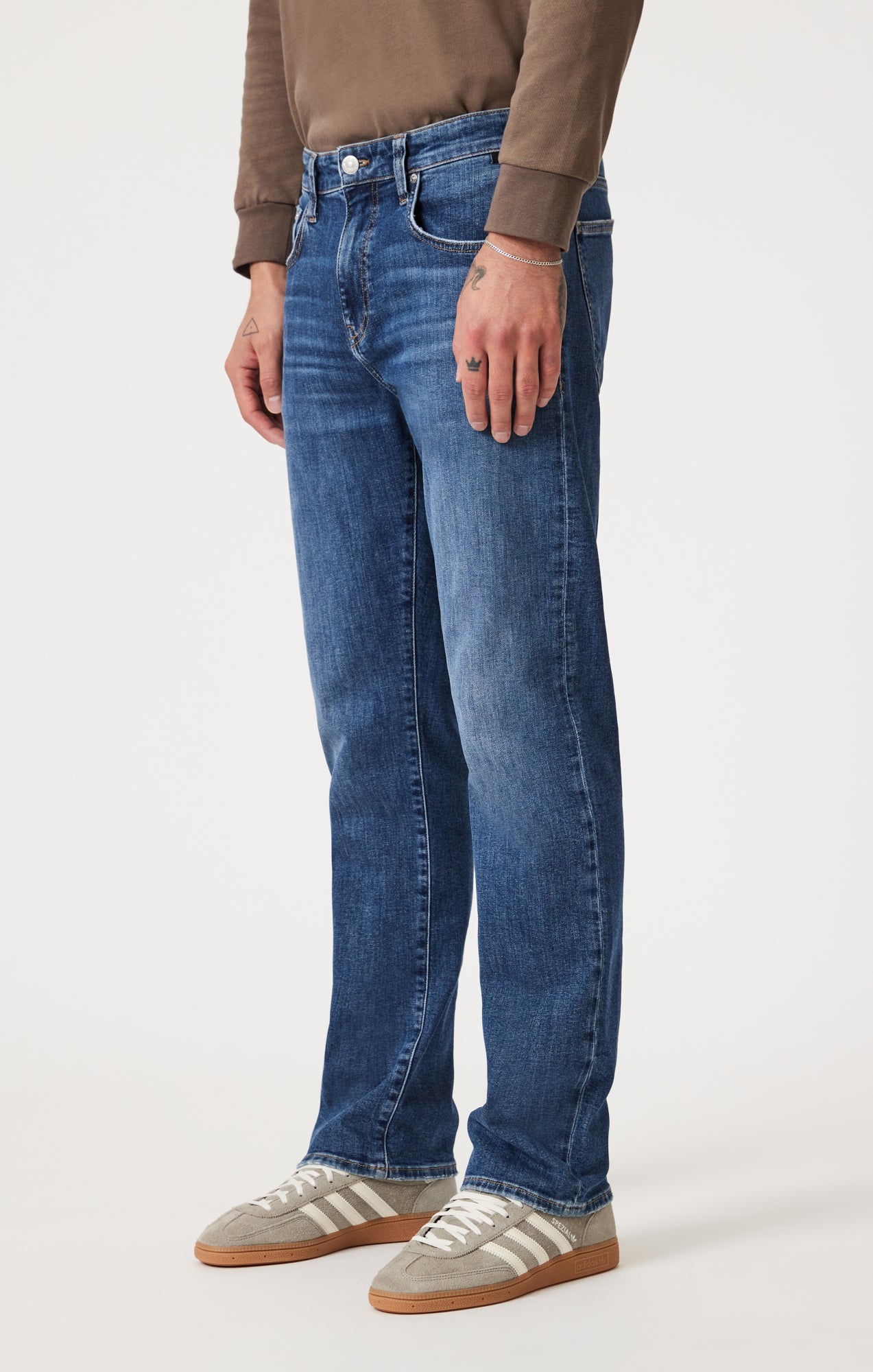 ZACH STRAIGHT LEG IN DARK BRUSHED CLASSIC BLUE - Mavi Jeans