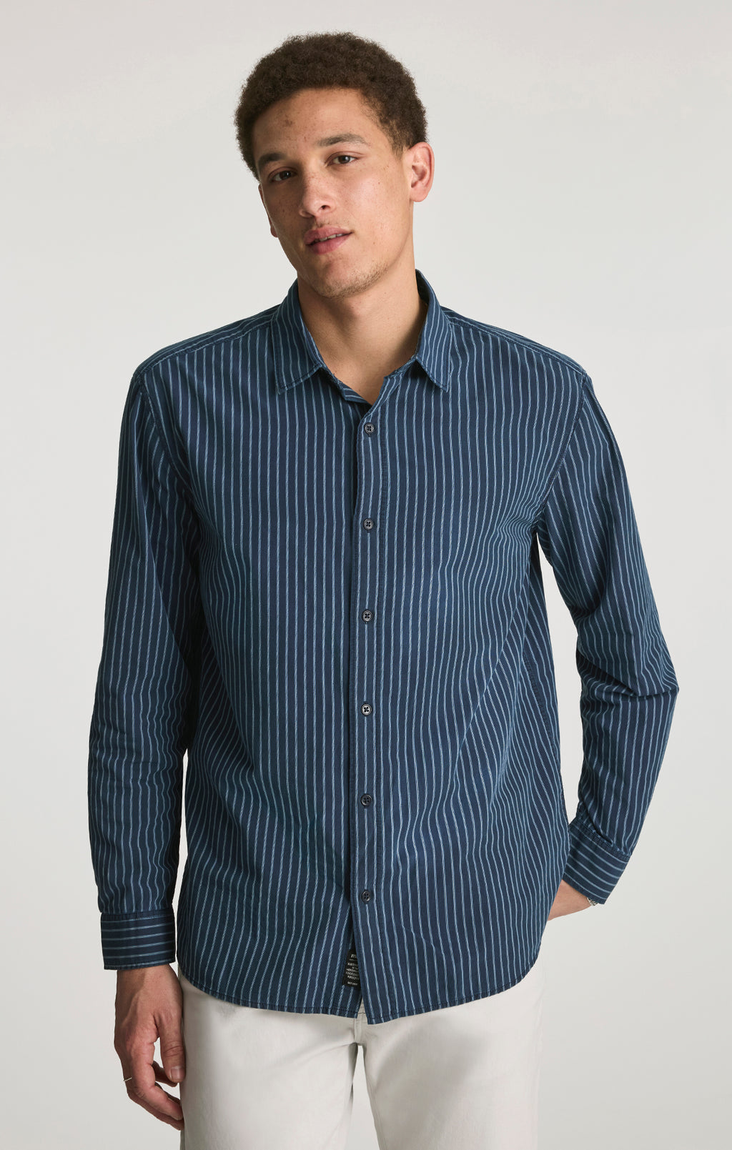 BUTTON-UP SHIRT IN INDIGO STRIPE - Mavi Jeans