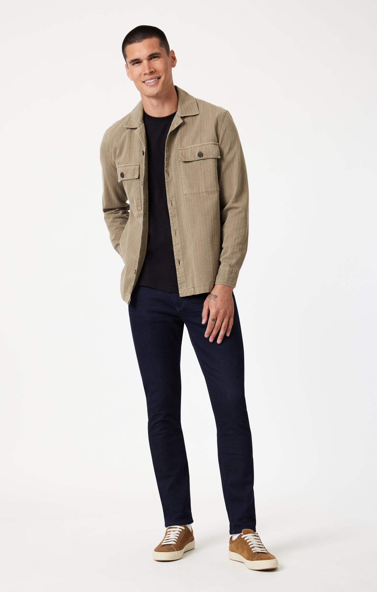 Mavi Men's Jake Slim Leg In Rinse Brushed Active Comfort