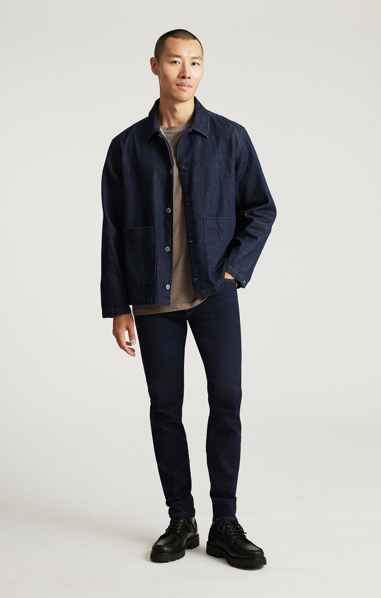 EDITION DOUBLE POCKET OVERSHIRT IN DARK INDIGO - Mavi Jeans