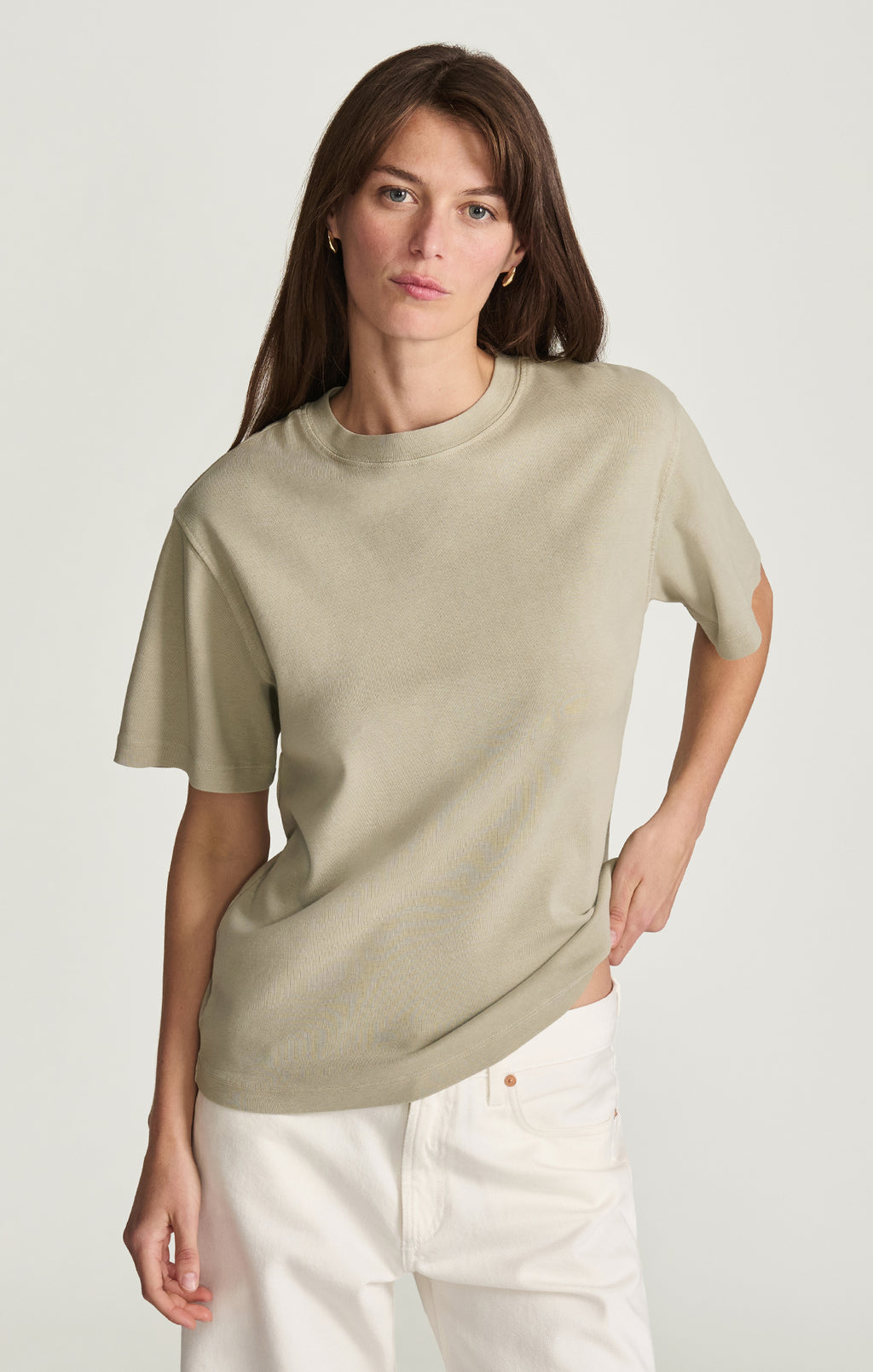 CREW NECK T-SHIRT IN SEAGRASS - Mavi Jeans