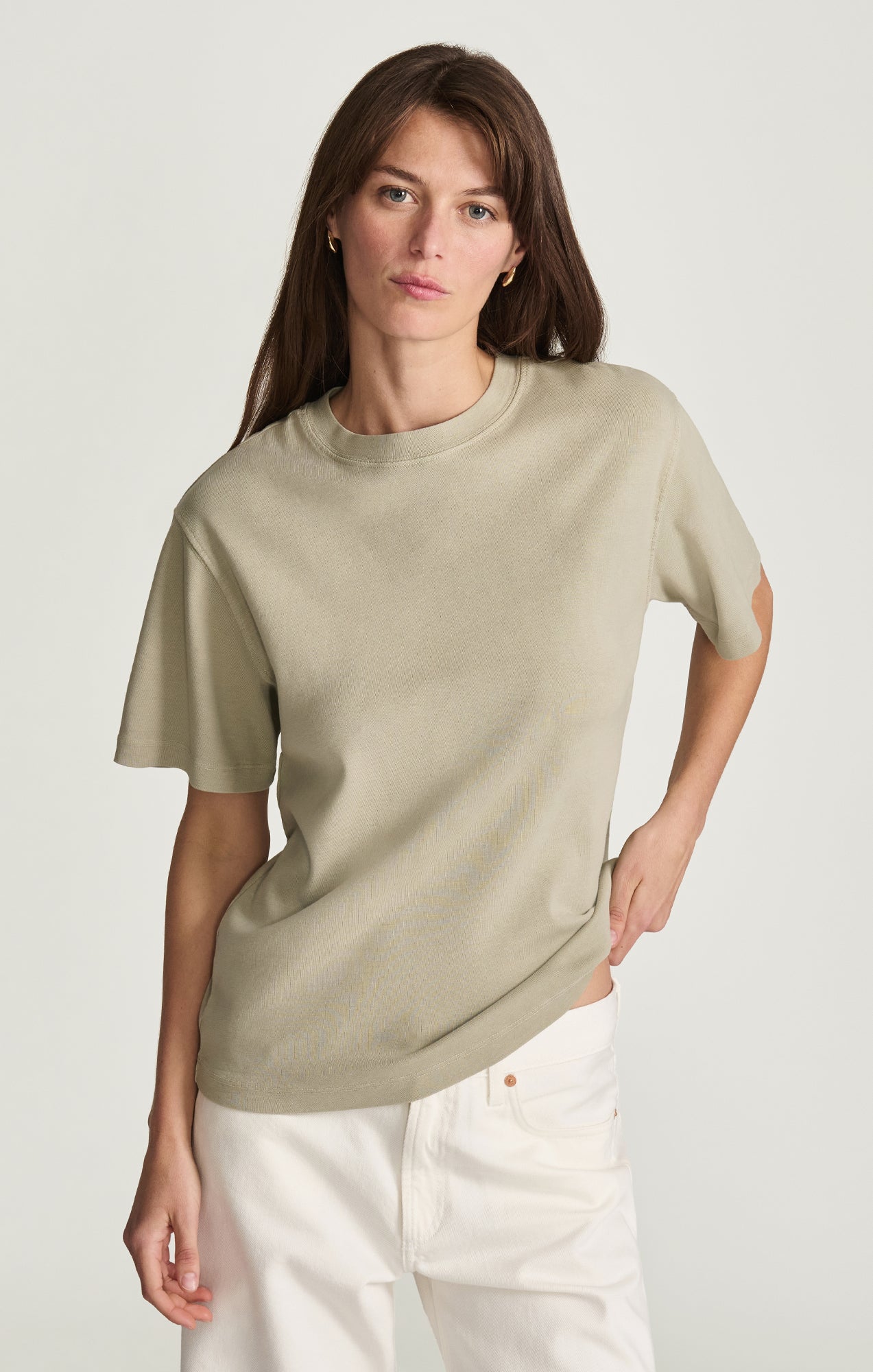 CREW NECK T-SHIRT IN SEAGRASS - Mavi Jeans