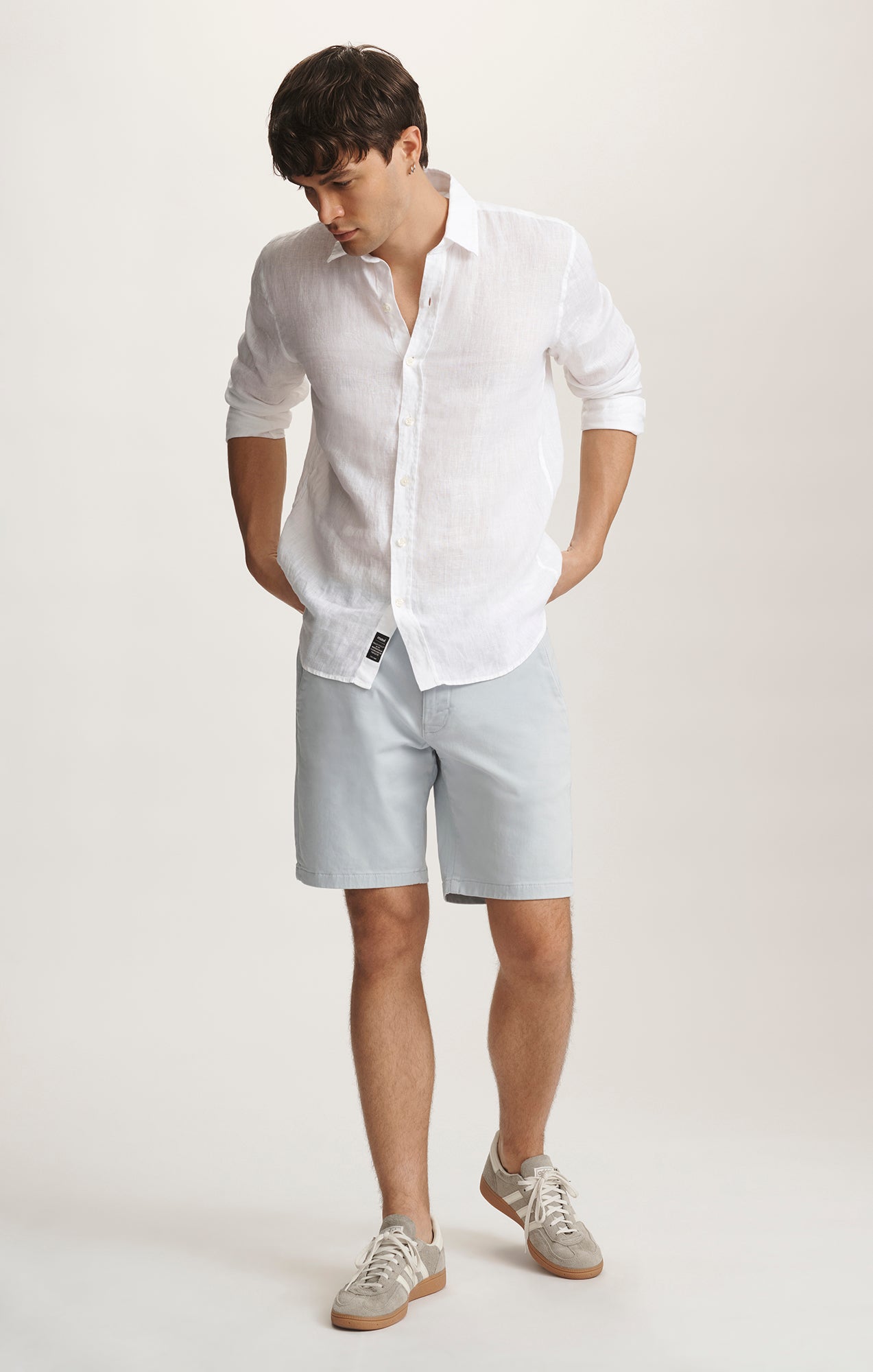 JACOB CROP SHORTS IN ICE BLUE CASUAL TWILL - Mavi Jeans
