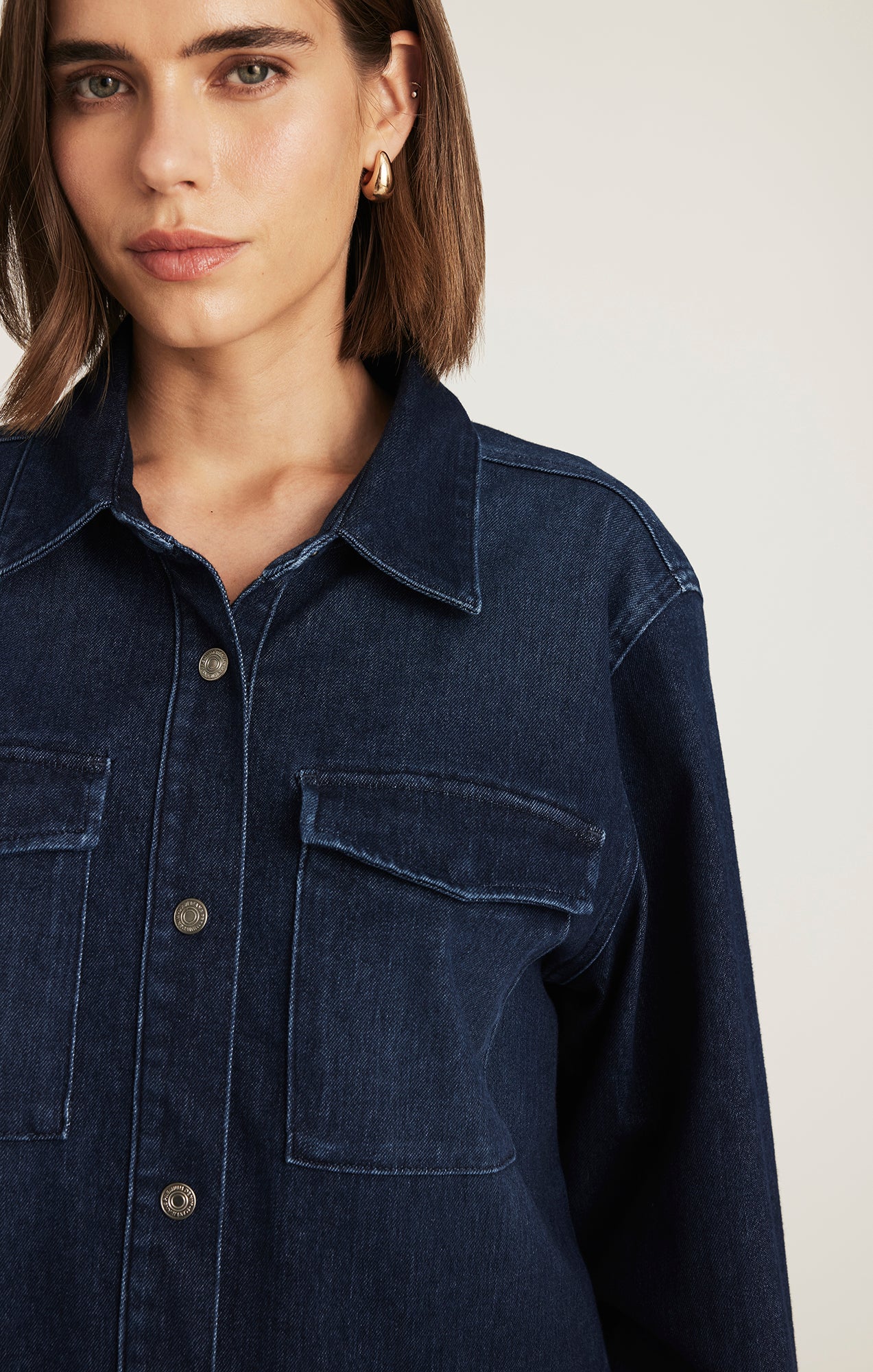TIA DENIM SHIRT IN DARK BLUE MOVE - Mavi Jeans