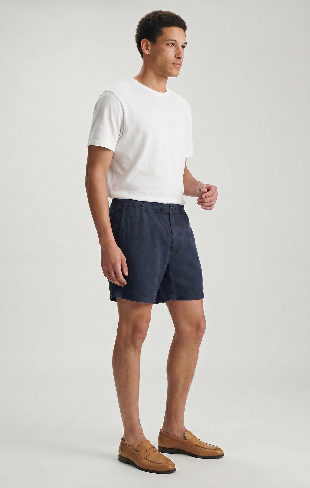 DAXON SHORTS IN NAVY LINEN - Mavi Jeans