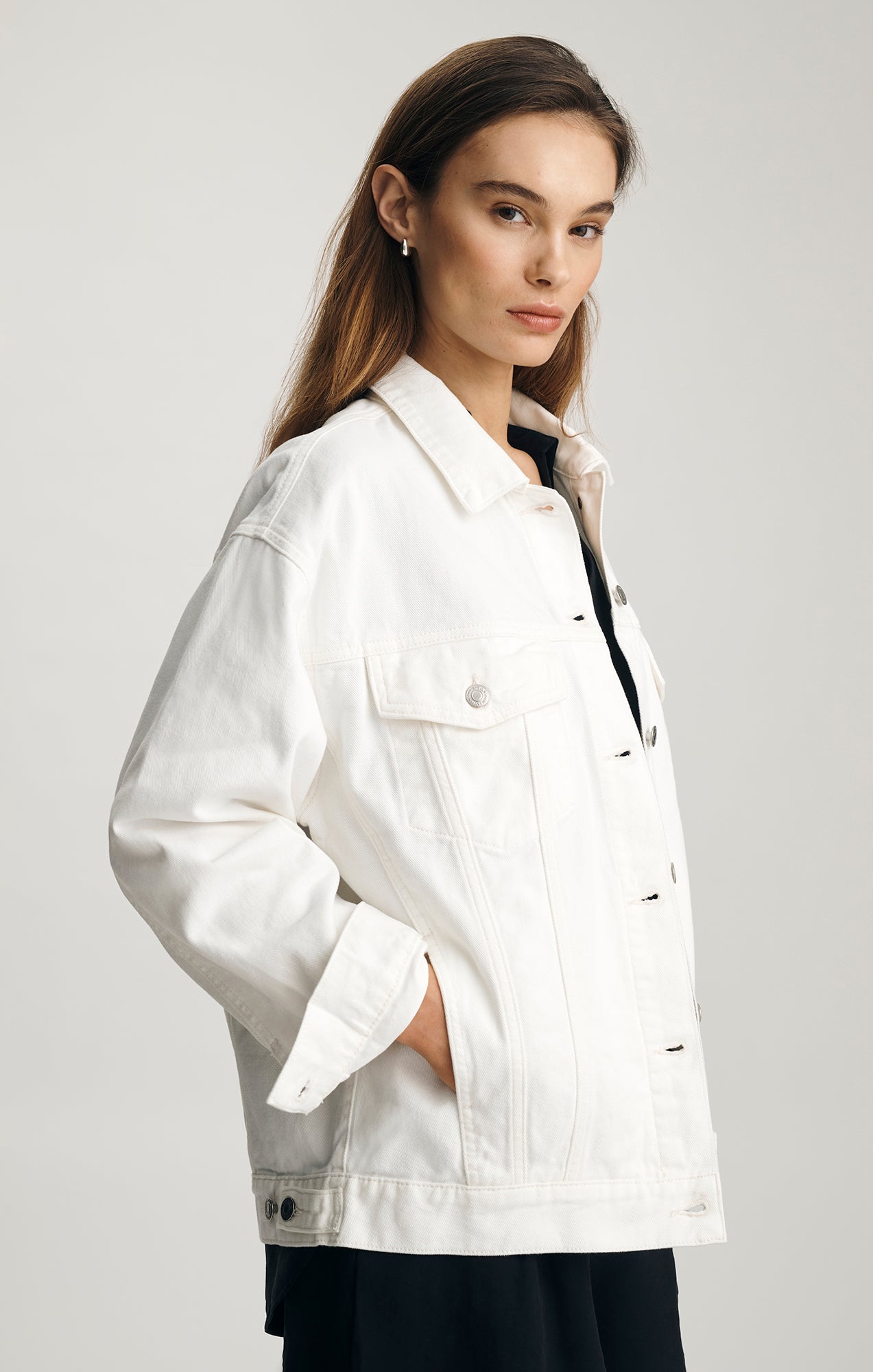 LUNA DENIM JACKET IN OFF WHITE DENIM - Mavi Jeans