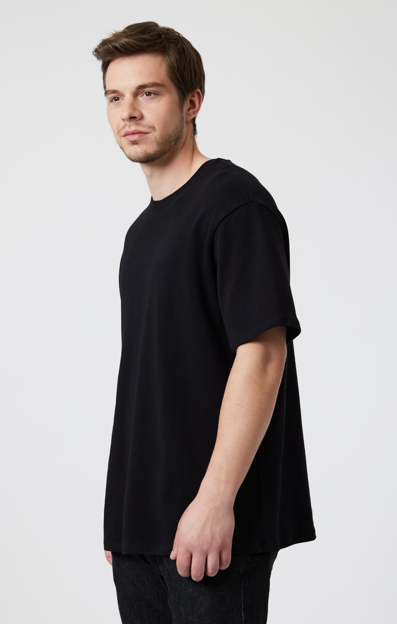 DROP SHOULDER T-SHIRT IN BLACK - Mavi Jeans