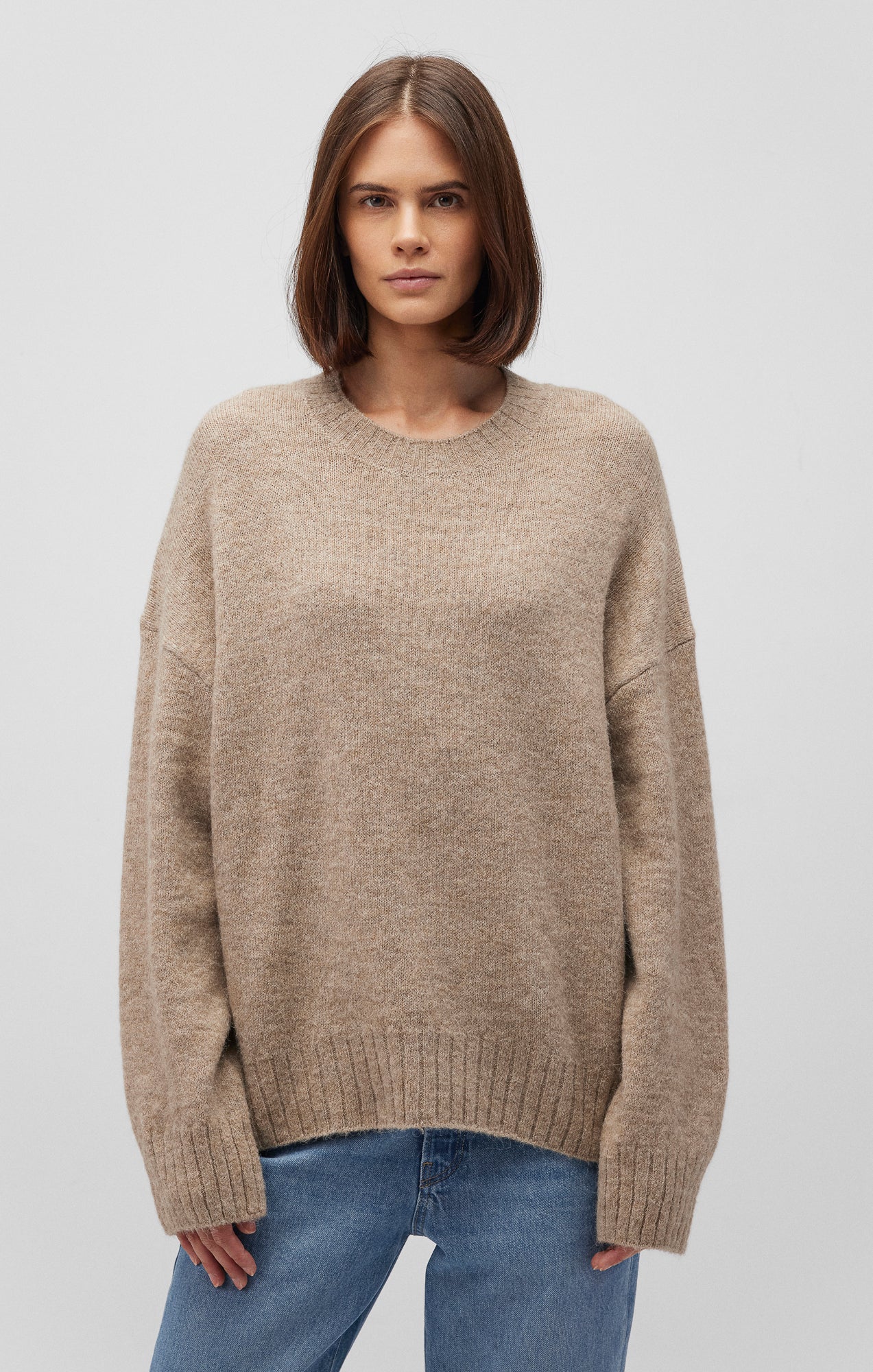 Fuzzy grey sweater best sale