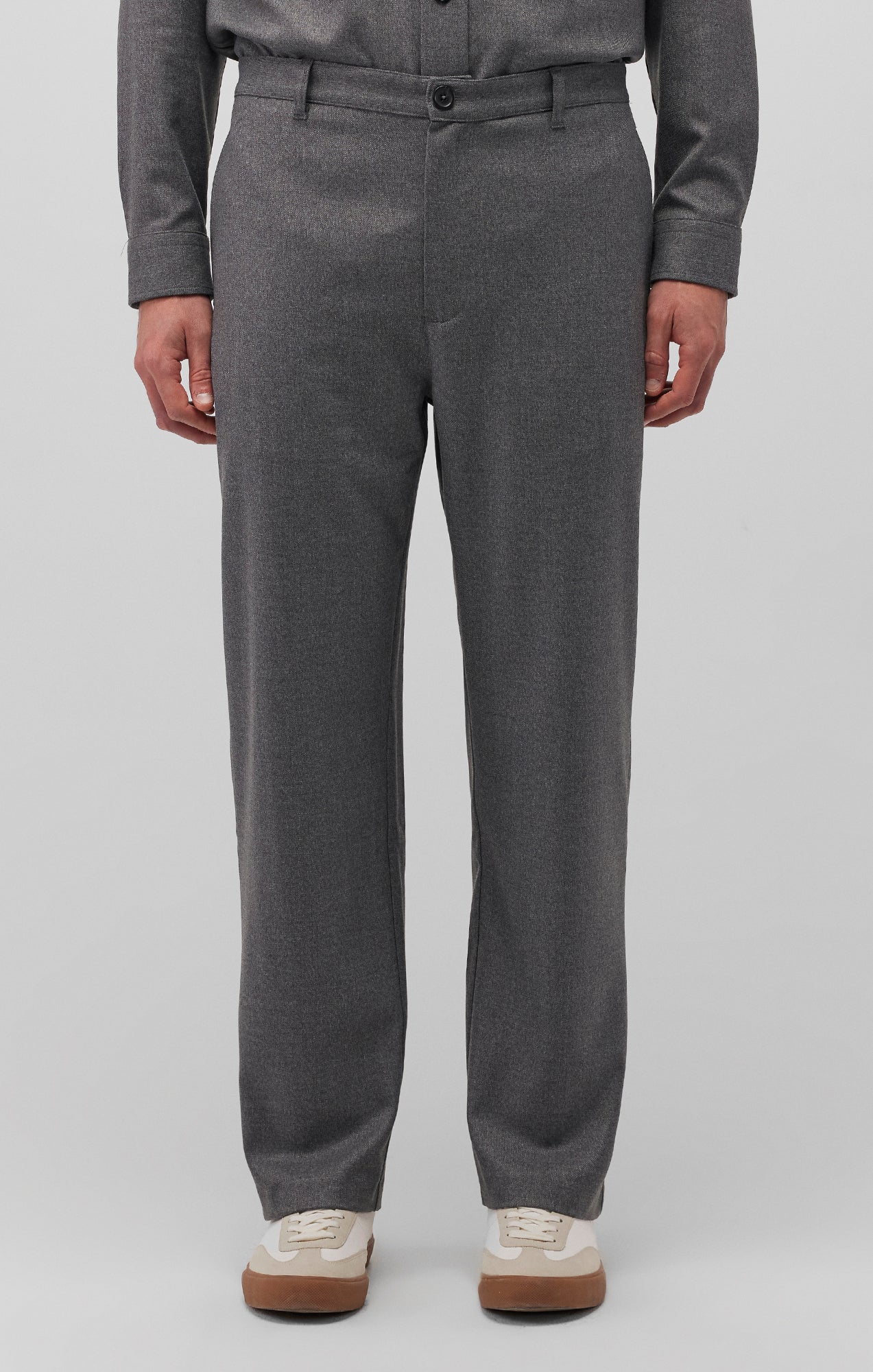 STRAIGHT LEG PANTS IN DARK GREY MELANGE - Mavi Jeans