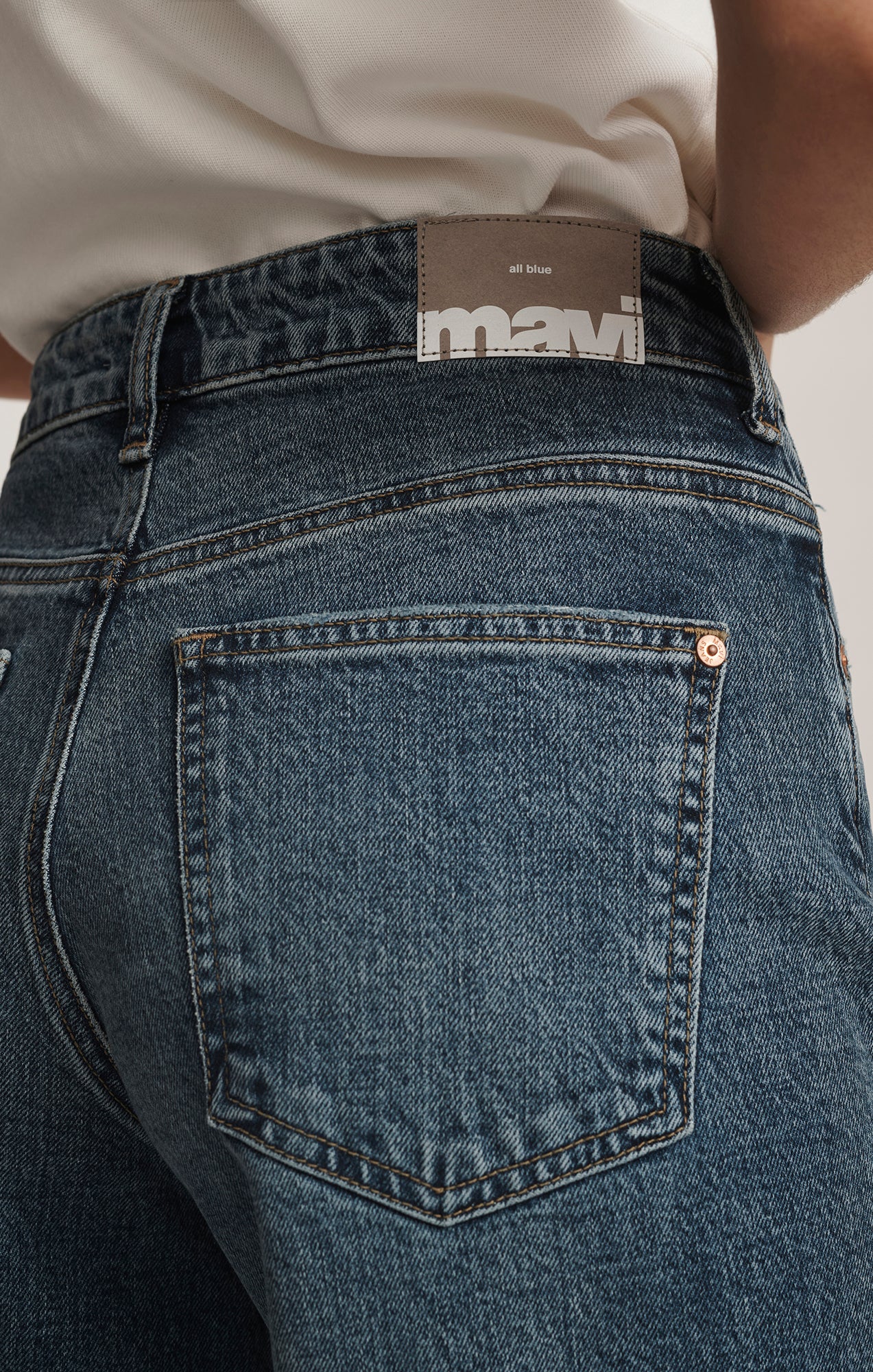 SIENA WIDE LEG IN DARK USED CLASSIC BLUE - Mavi Jeans