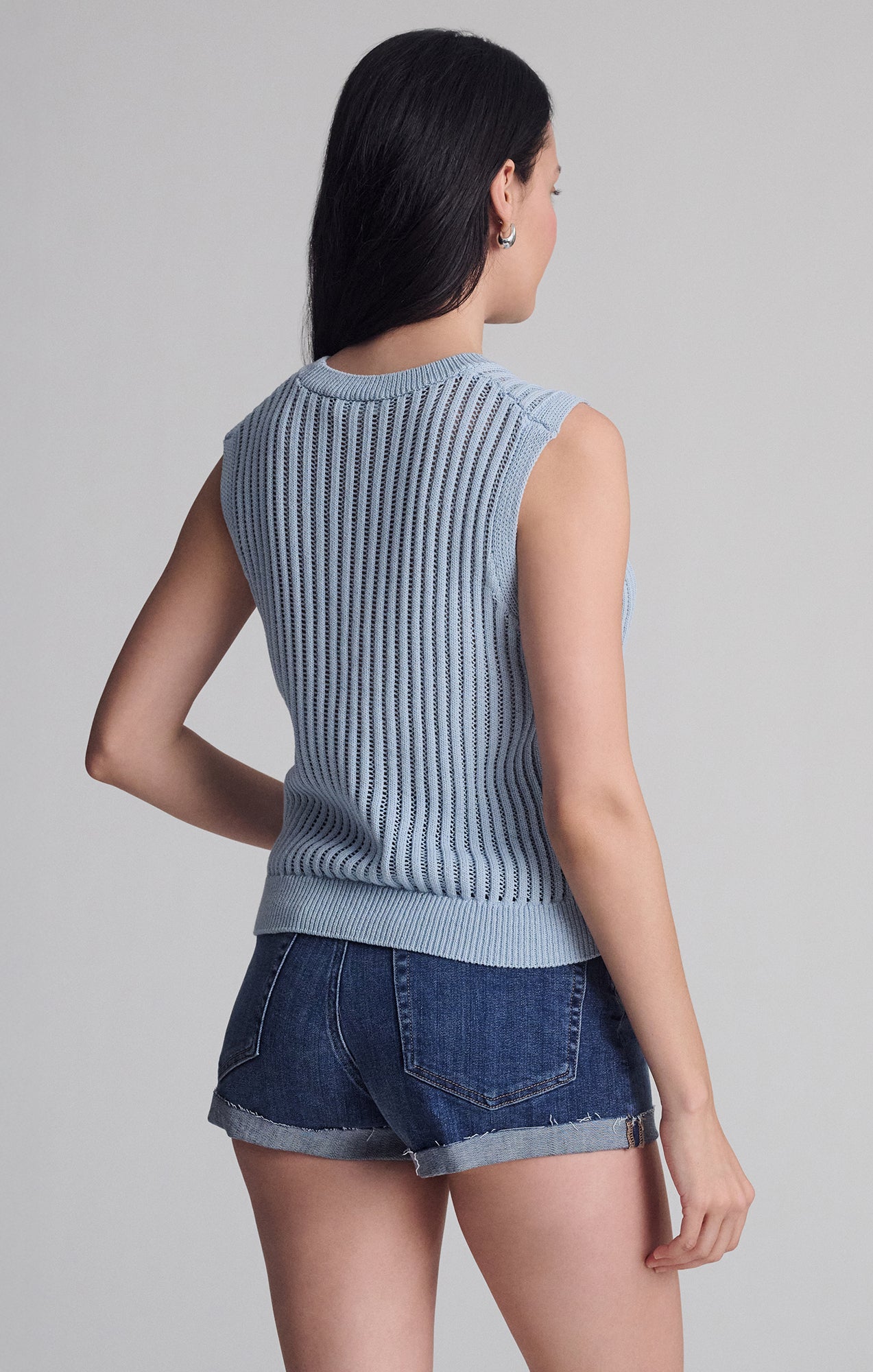 KNIT TANK TOP IN NIAGARA MIST - Mavi Jeans