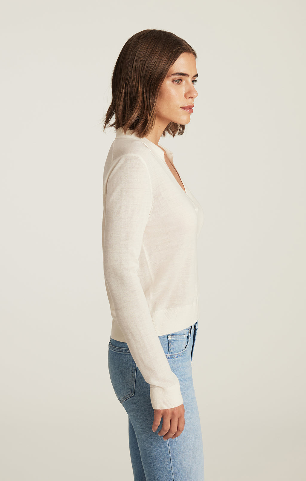 EDITION WOOL PULLOVER SWEATER IN ANTIQUE WHITE