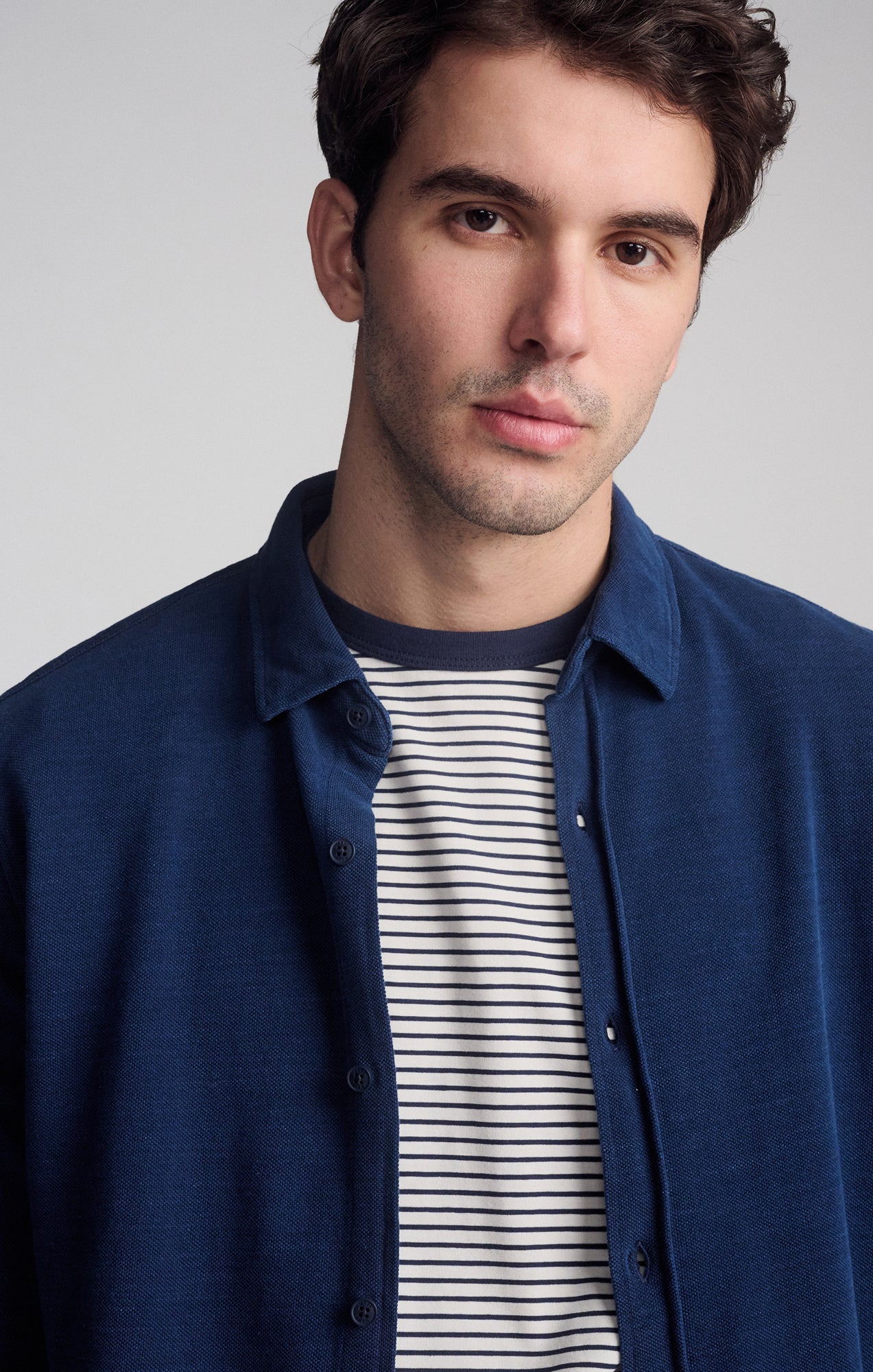 LONG SLEEVE BUTTON-DOWN SHIRT IN INDIGO - Mavi Jeans