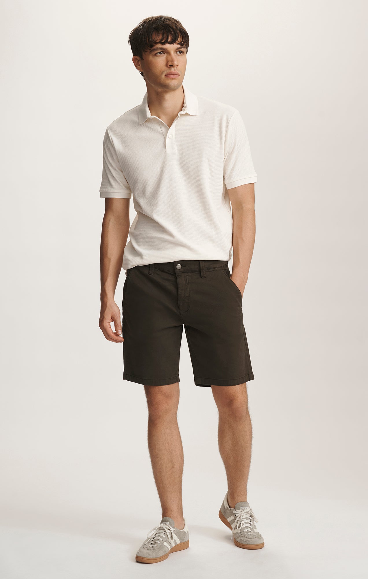 JACOB CROP SHORTS IN DARK GREEN TWILL - Mavi Jeans